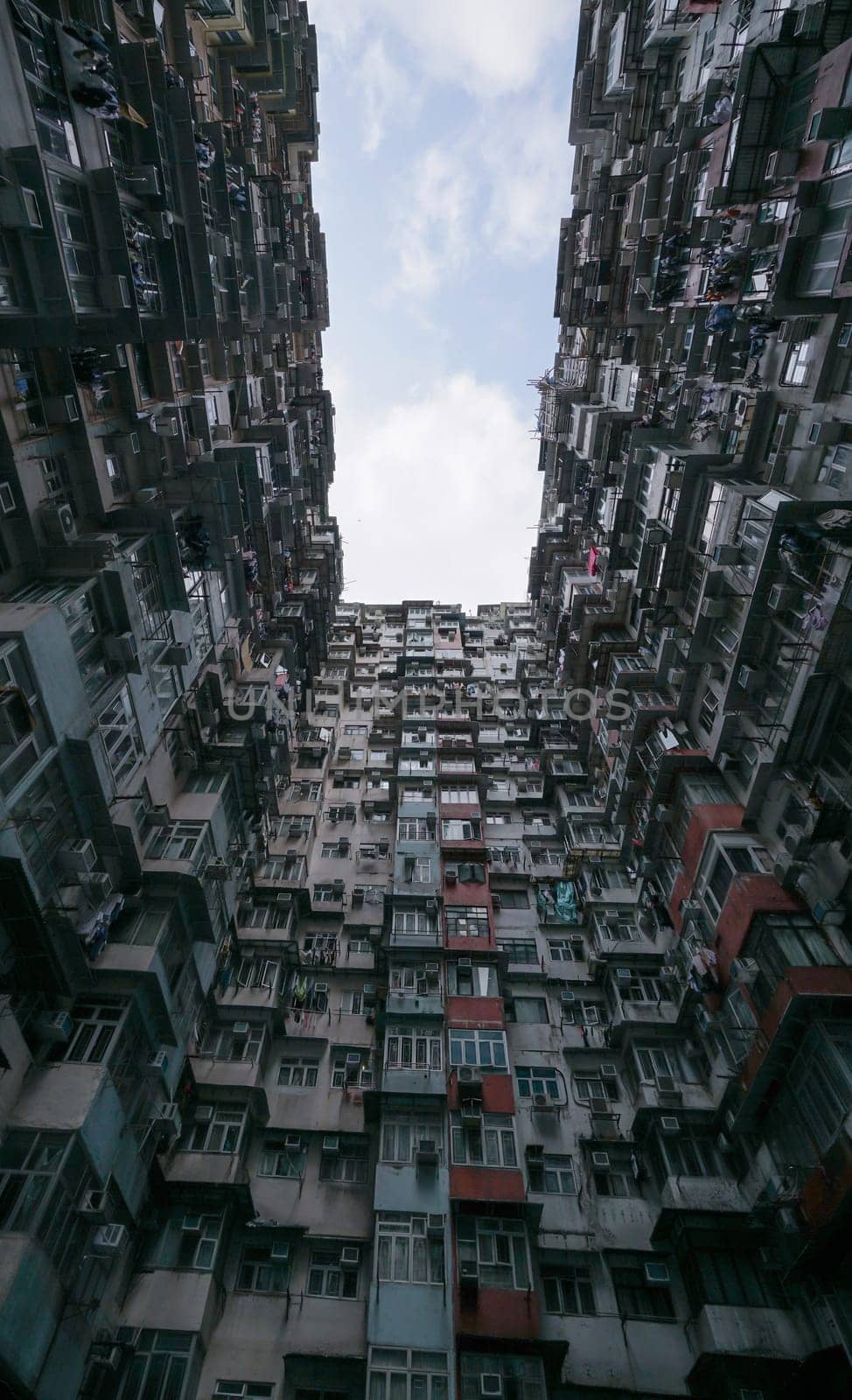 Yick Fat Building, Quarry Bay, Hong Kong. Residential area in old apartment
