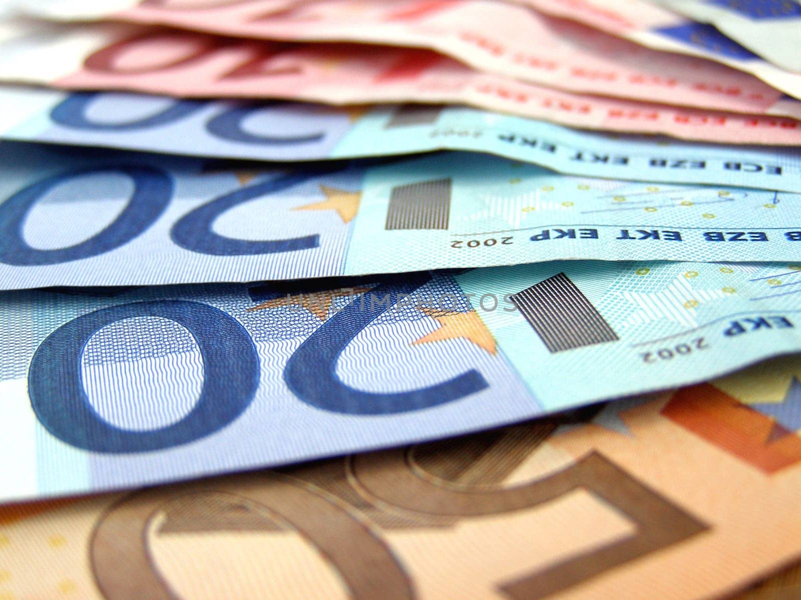 Euro bank notes money (European Union currency)
