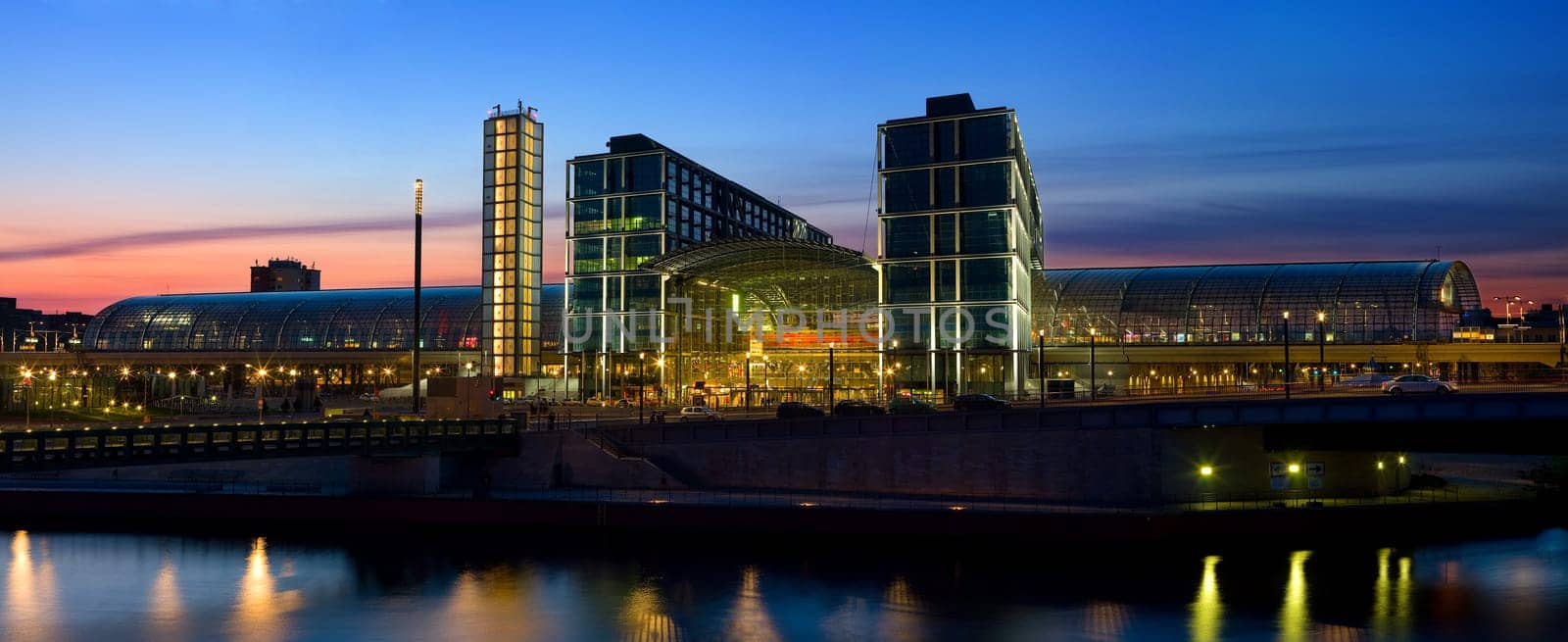 Panorama of Berlin Hauptbahnhof, main railway station