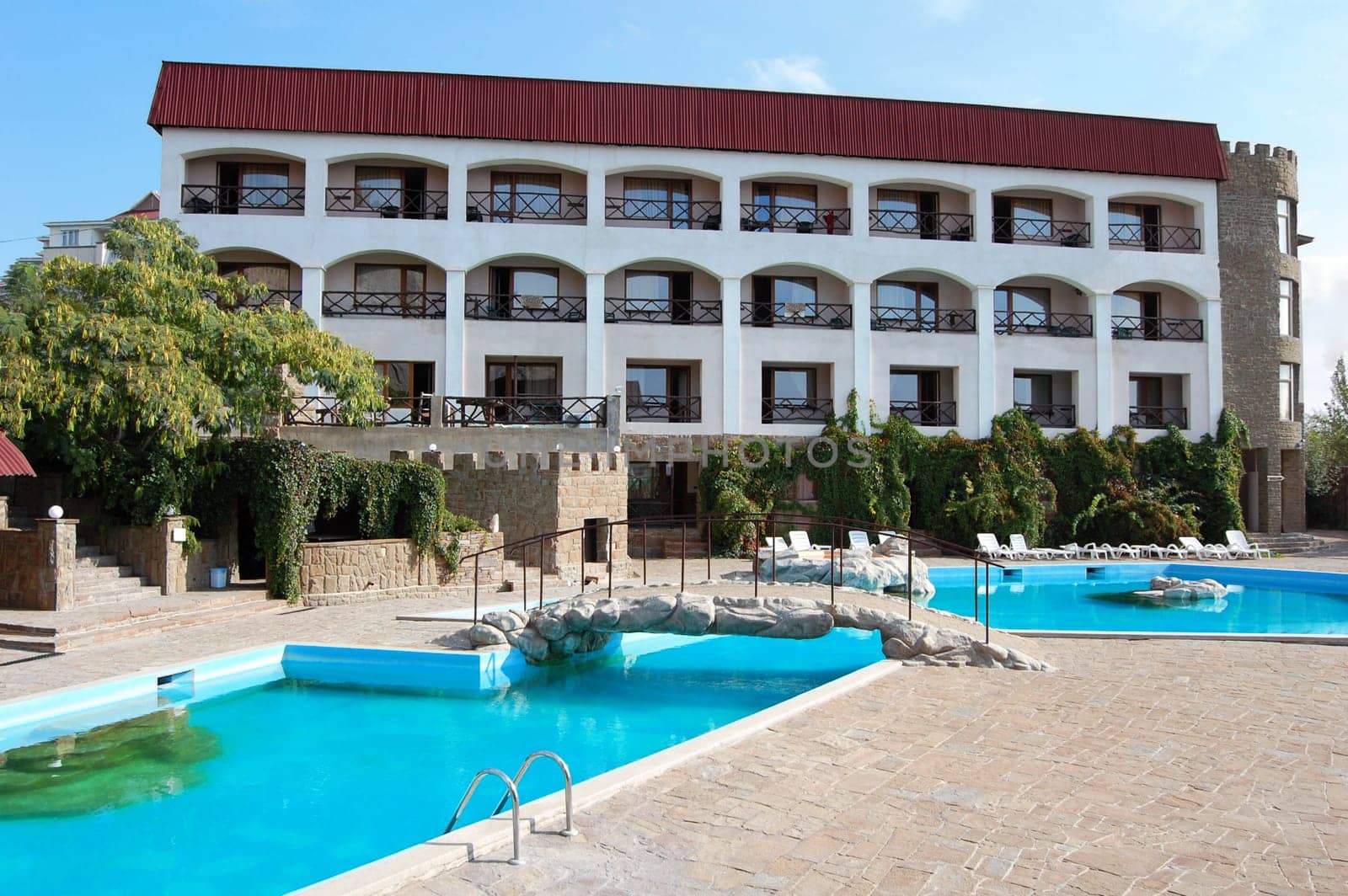 Recreation at hotel by the sea (Crimea, Ukraine)  photo in front