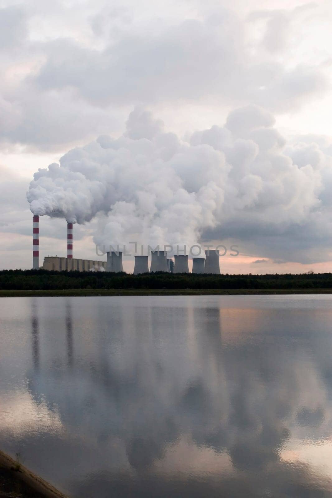 power station in Belchatow Poland - evening