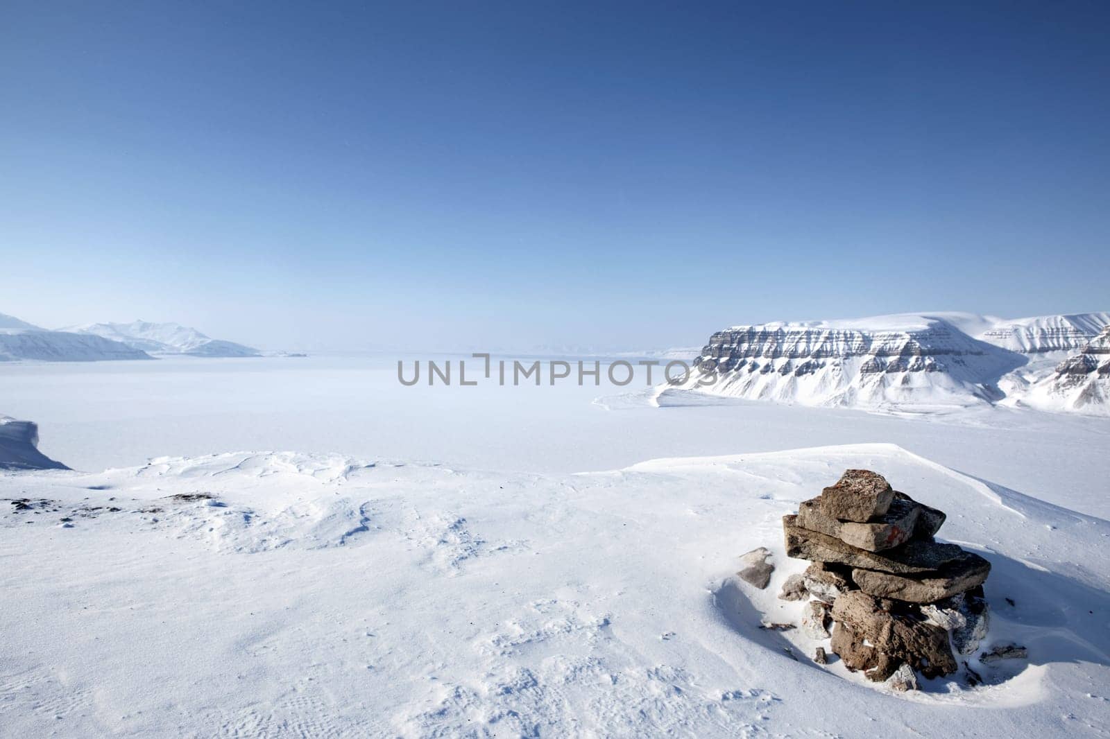 A wilderness landscape from the island of Spitsbergen, Svalbard, Norway