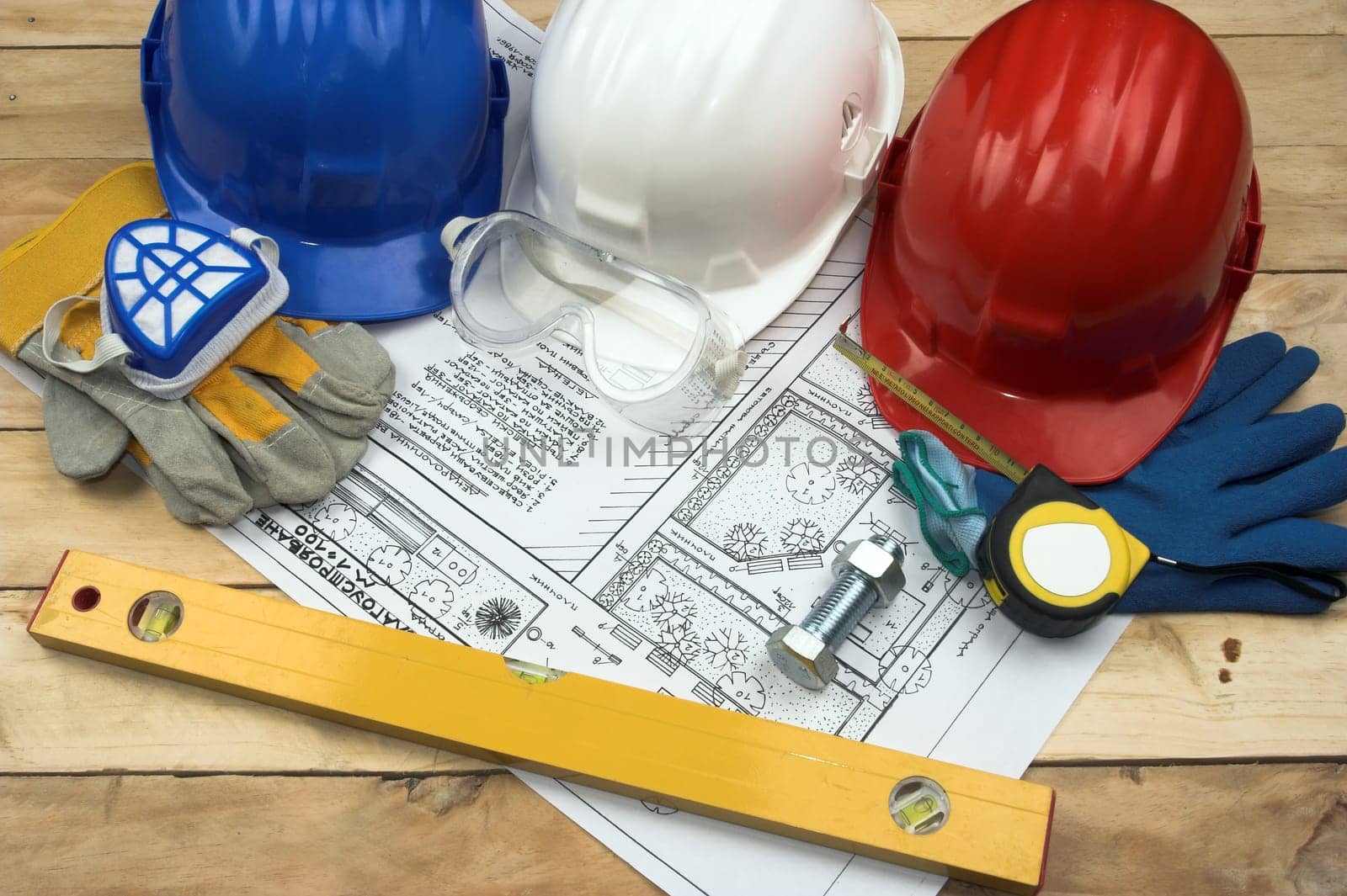 Safety gear kit close up