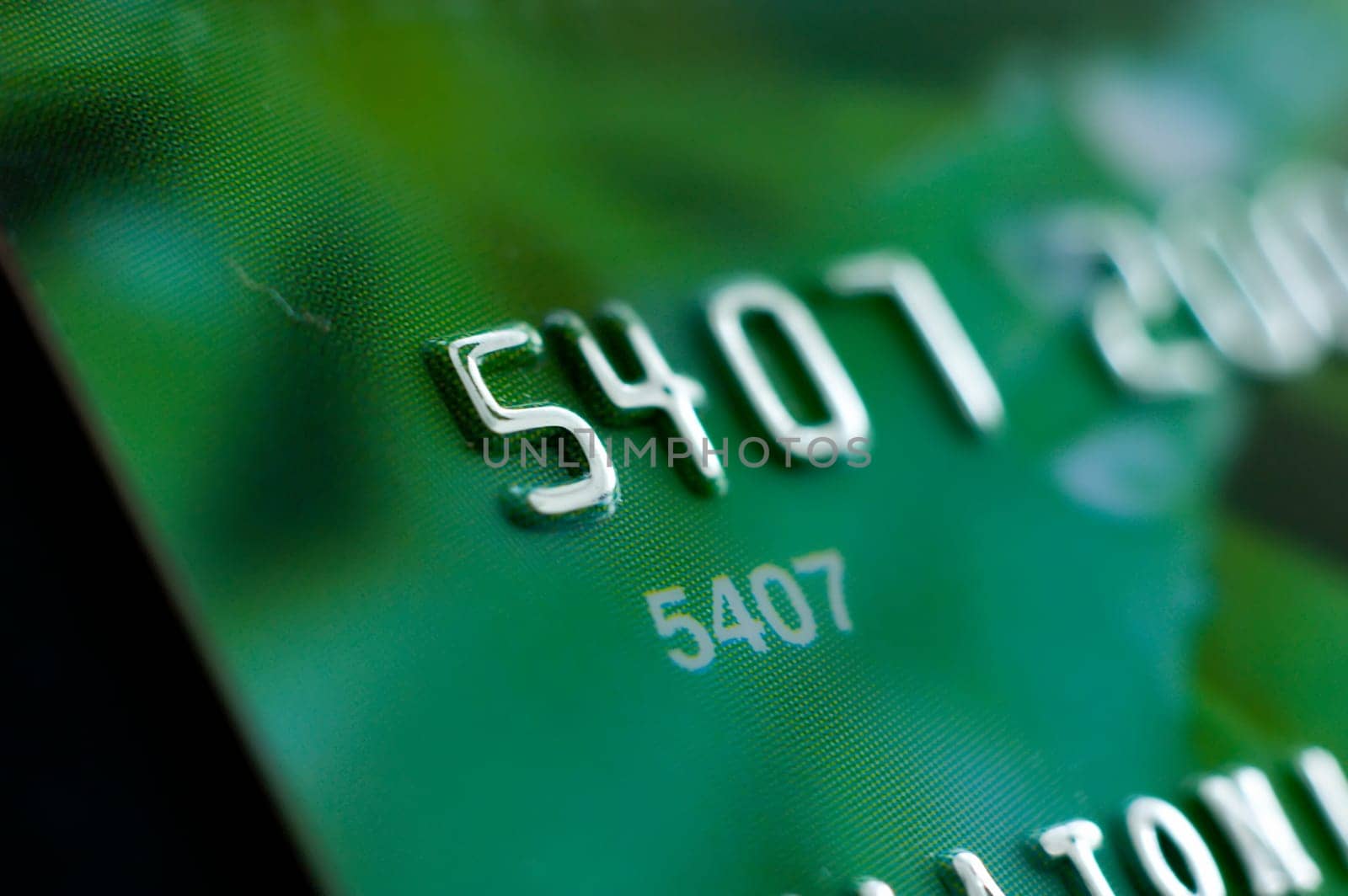 Credit card close-up, shallow DOF