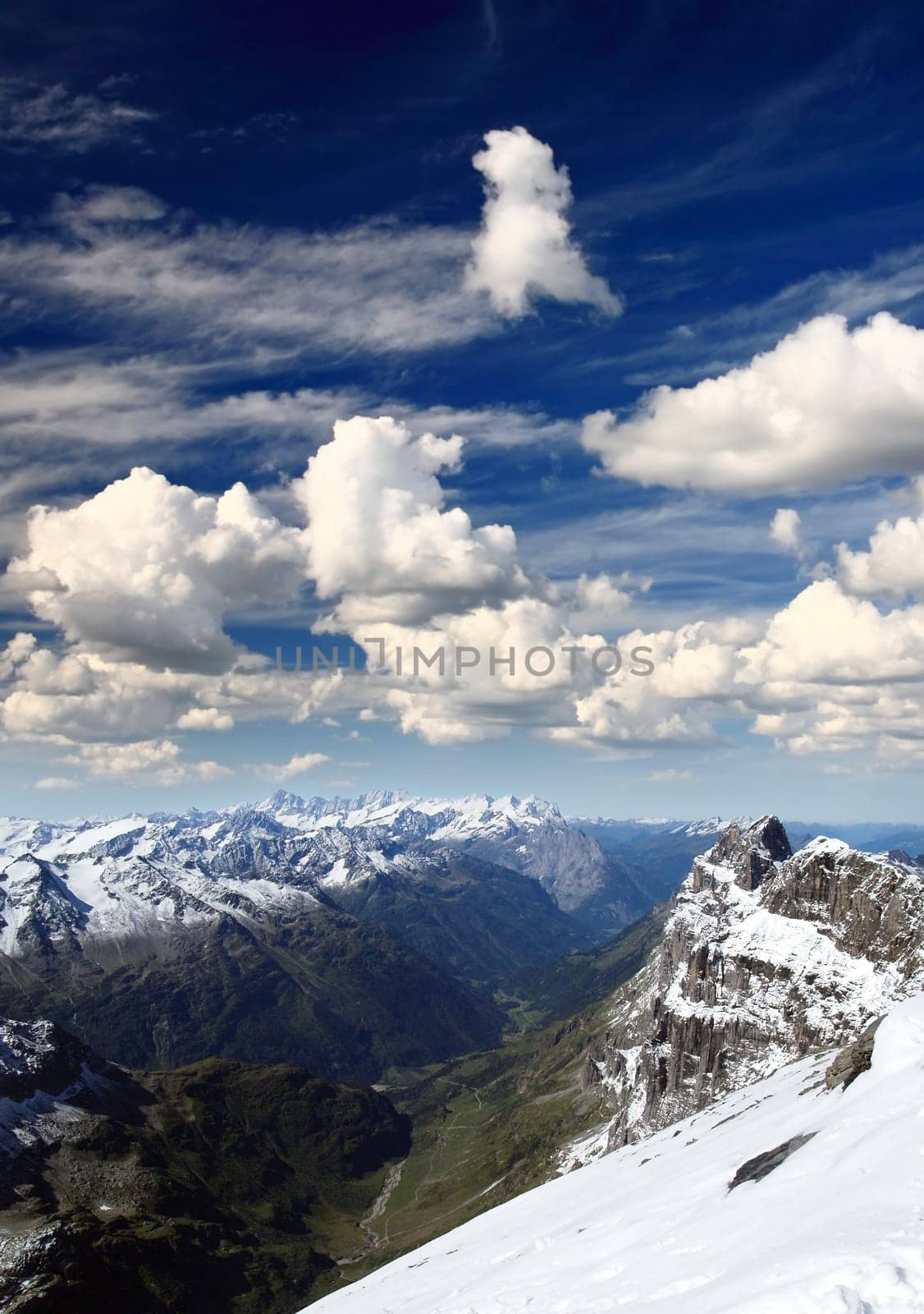 titlis snow covered mountain landscape near luzern switzerland