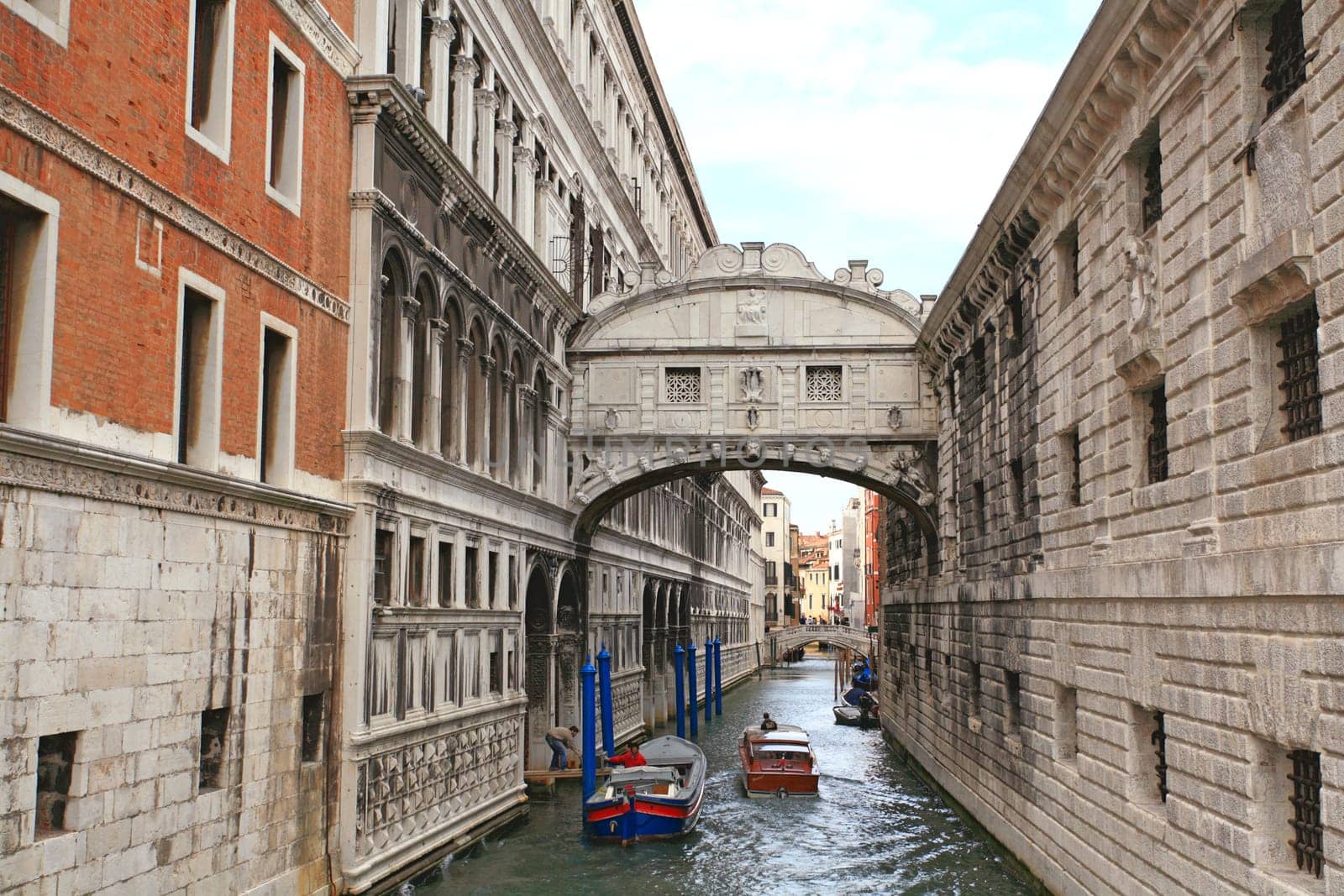 The bridge of sighs in Venice Italy