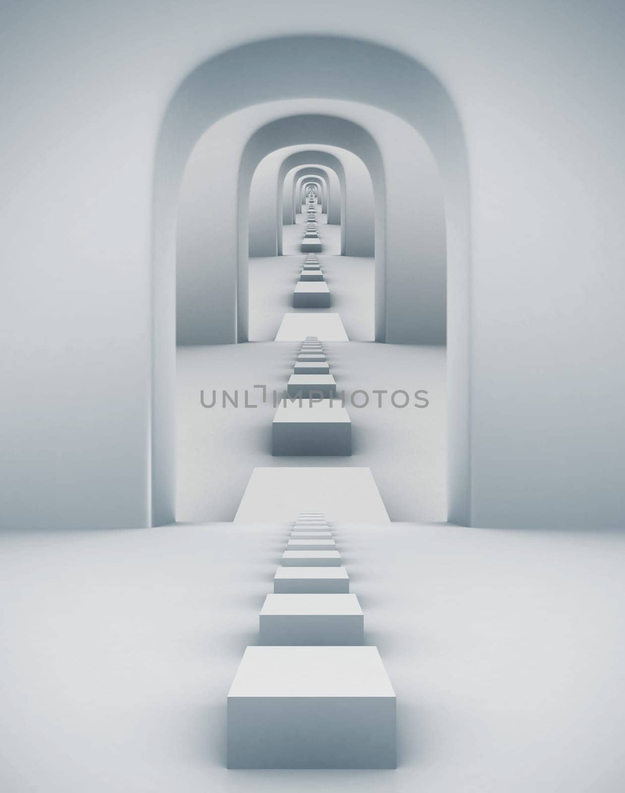 Lost in a maze 3d illustration