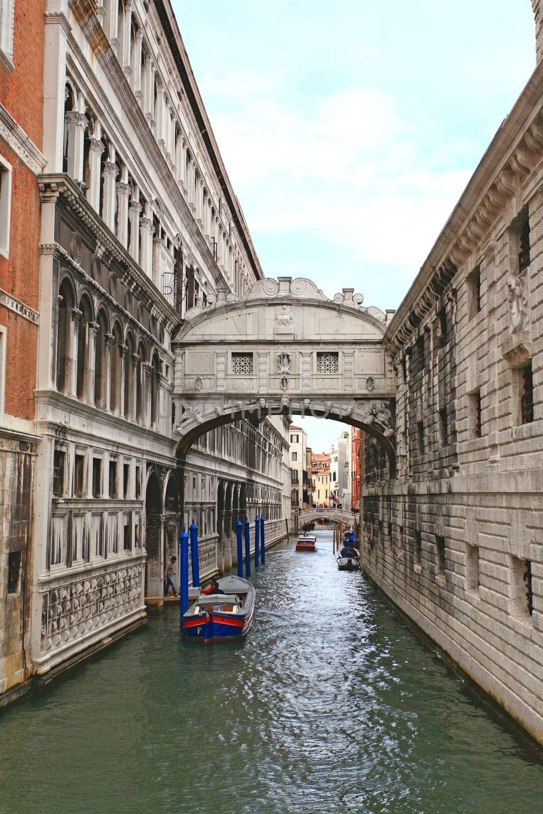 The bridge of sighs in Venice Italy