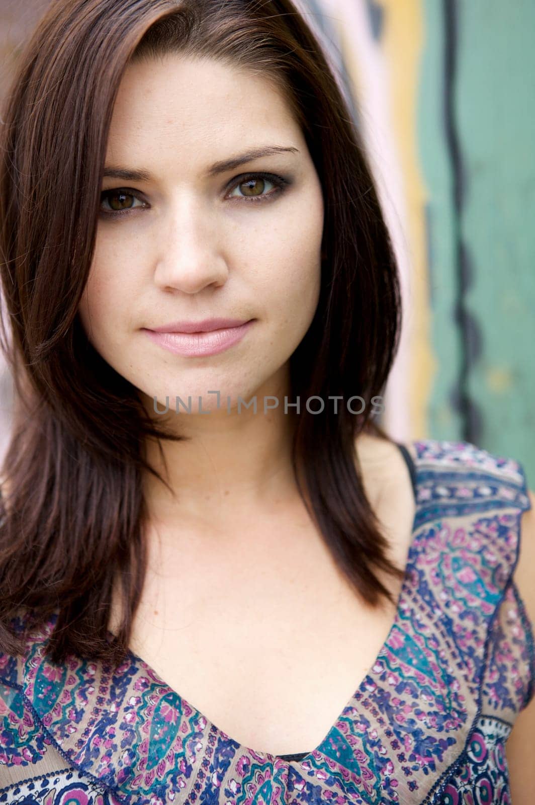 Beautiful Brunette with an edge and darker eye makeup