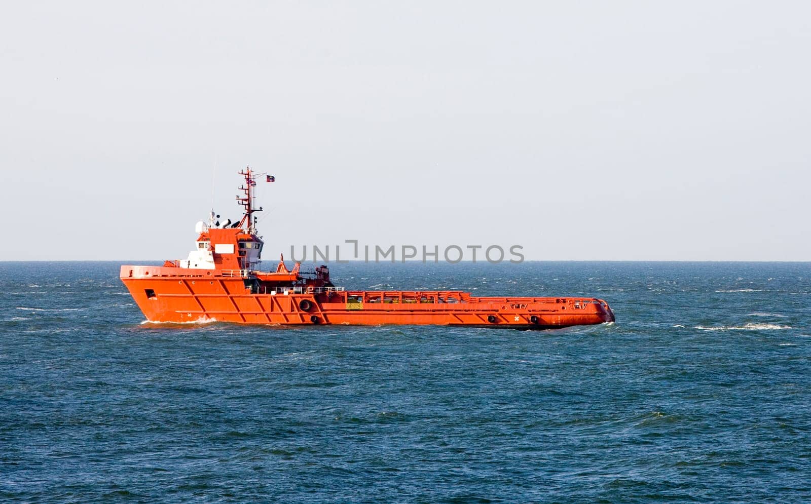 Tugboat is leaving the Port of Rotterdam