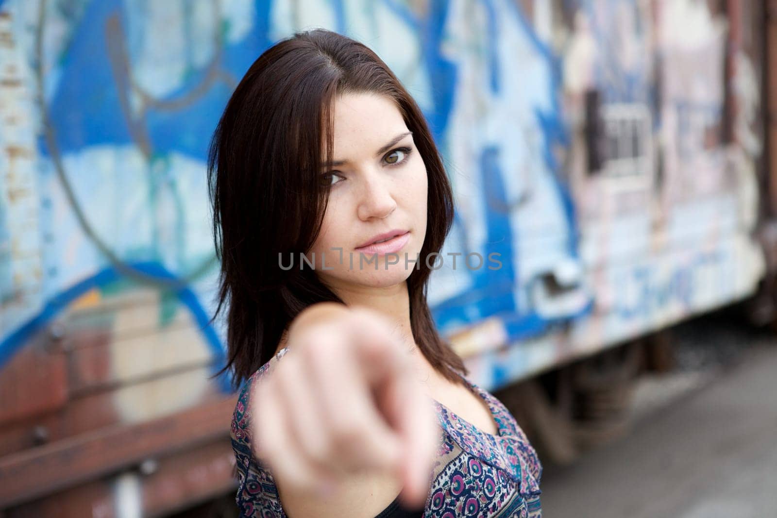 Beautiful Brunette with an edge and darker eye makeup