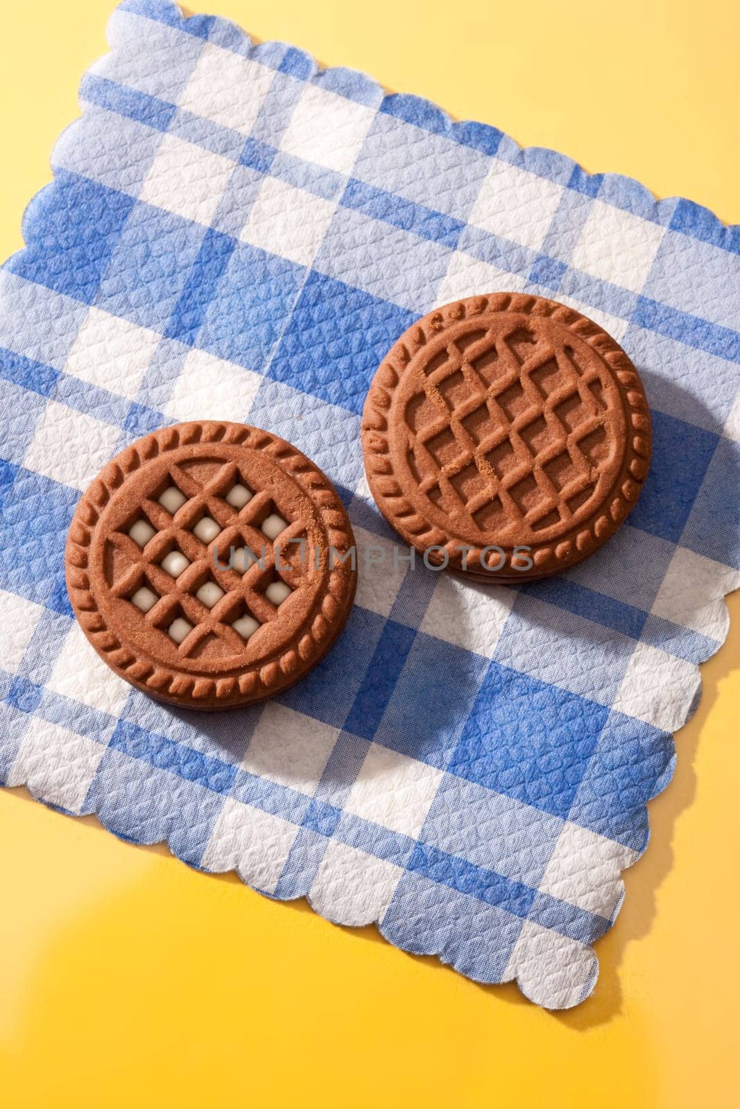 food series: chocolate pastry on the napkin