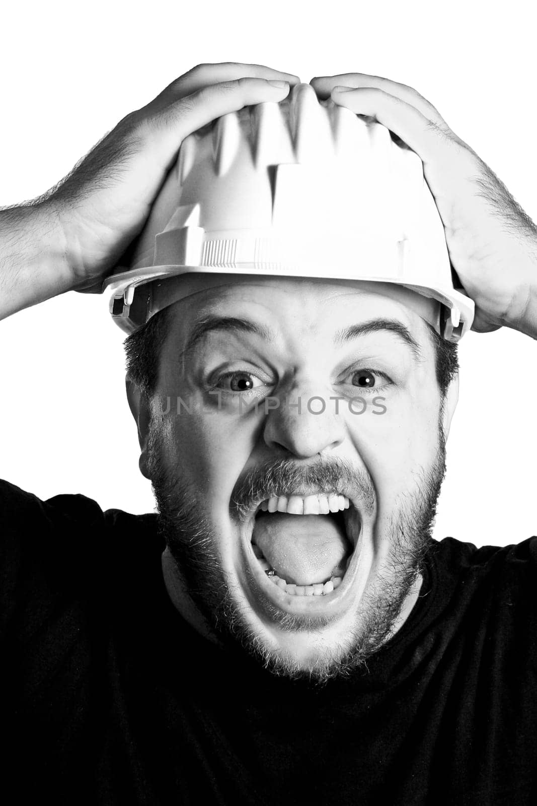 fine portrait of black and white manual worker