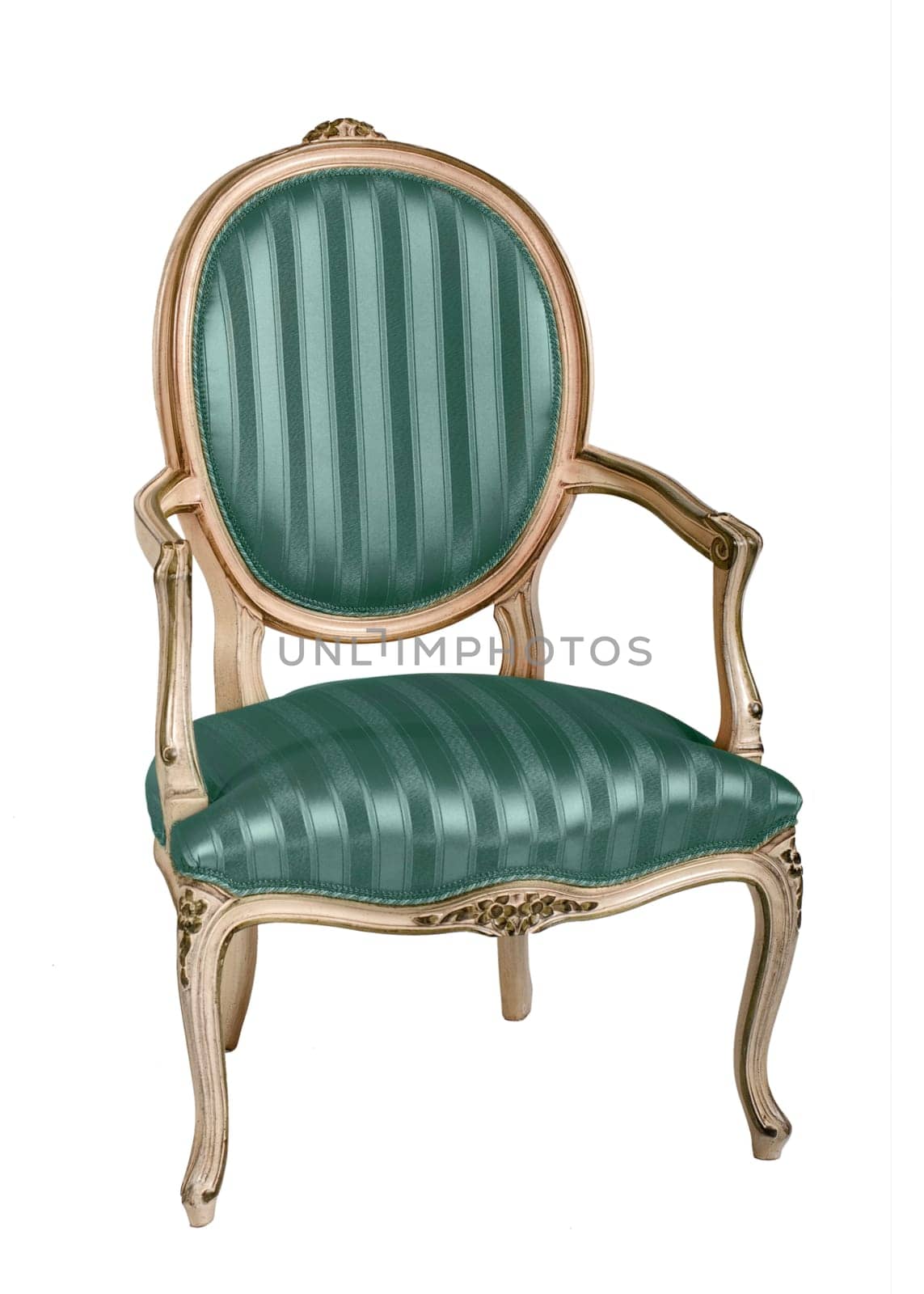 Blue armchair in retro style