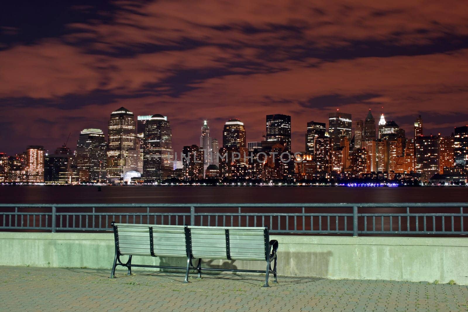 The New York City skyline from the Liberty State Park