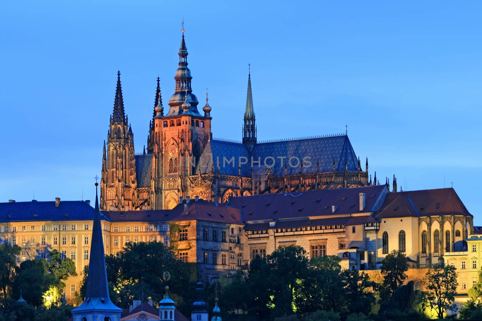 The beautiful Prague City along the River Vltava