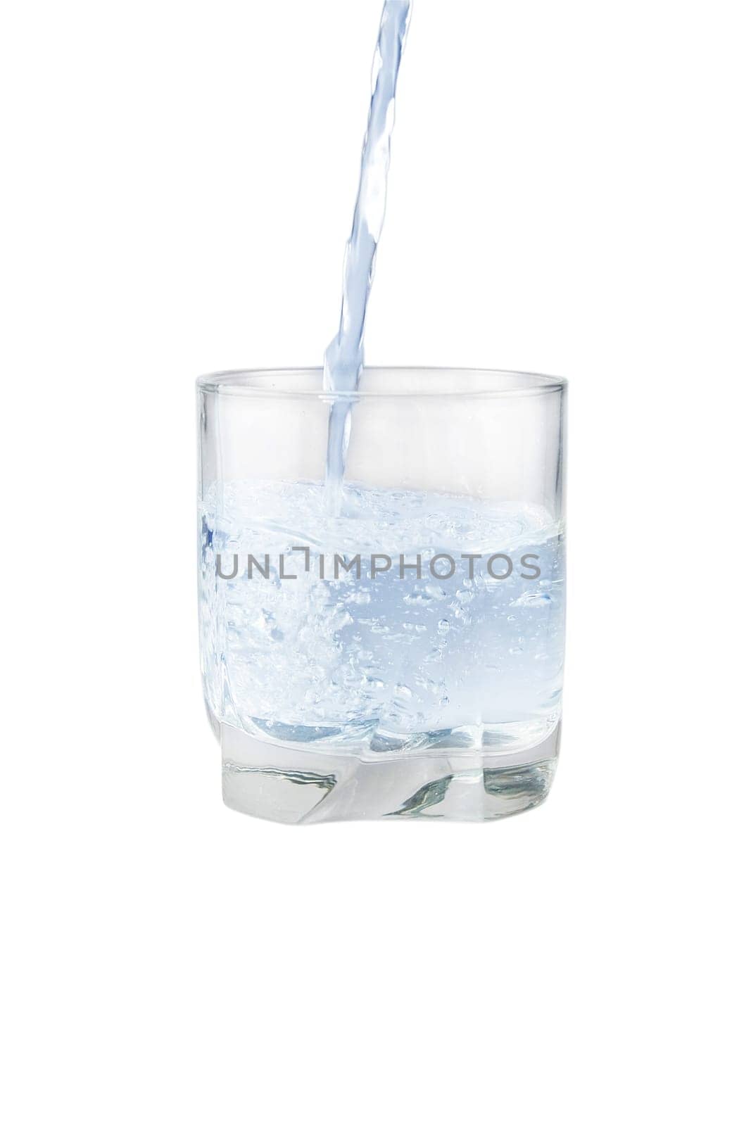 Glass with water isolated on white