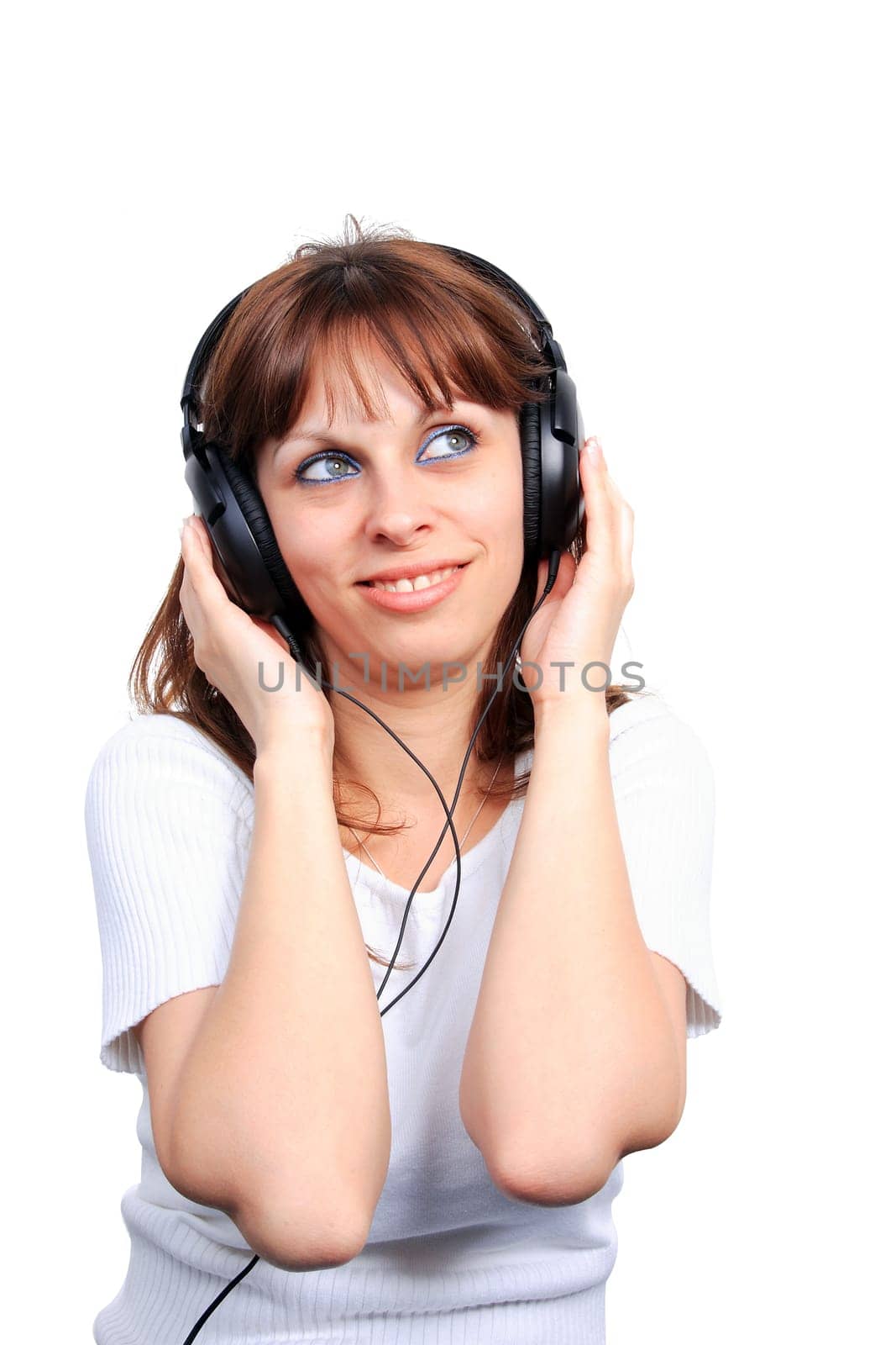 Beautiful young woman Listening to Music