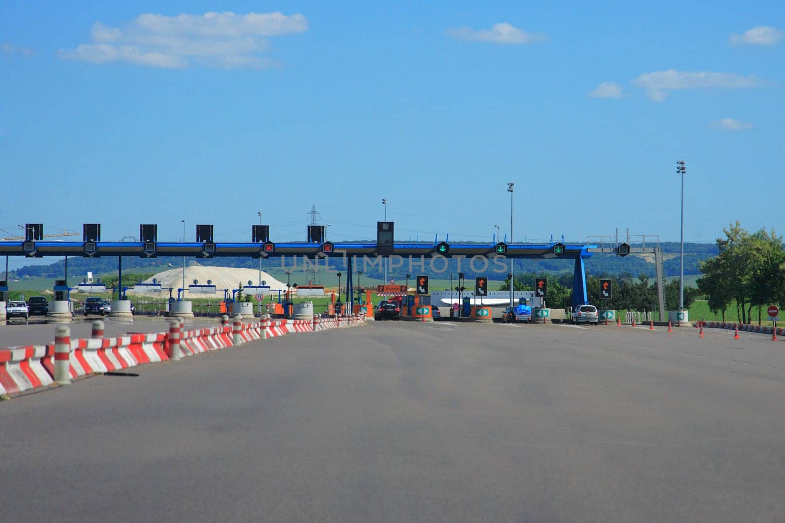Highway road to toll in France