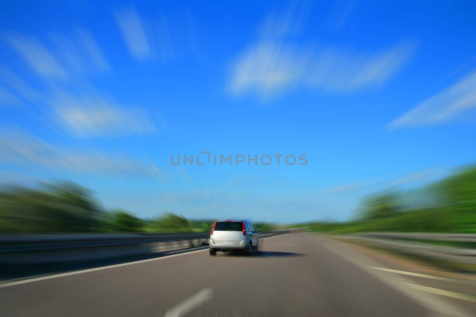 Country Highway with motion blur