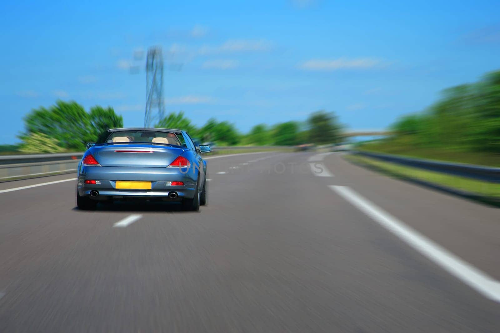 Country Highway with motion blur