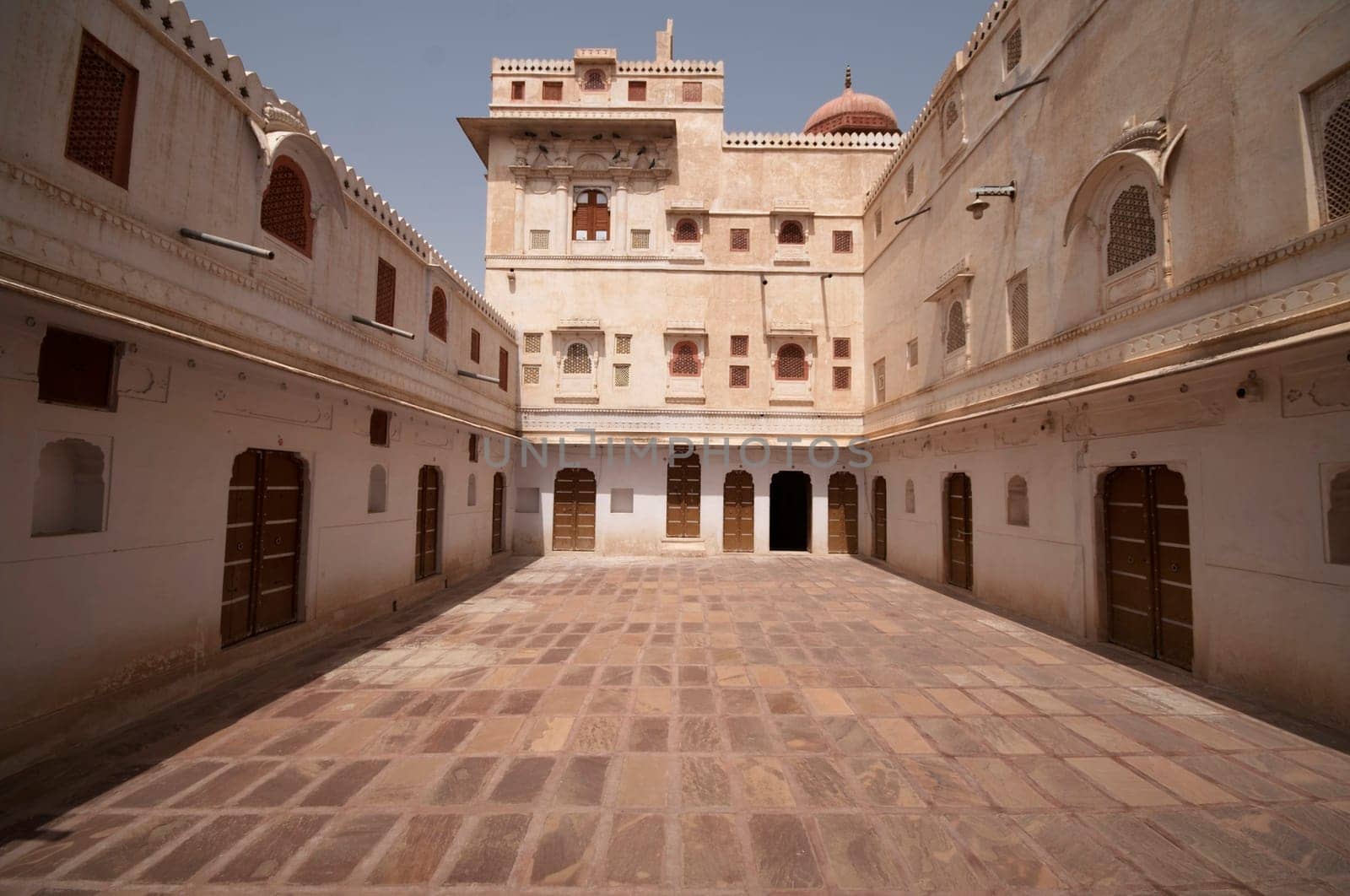 Courtyard inside Junagarh Fort. Bikaner, Rajasthan, India