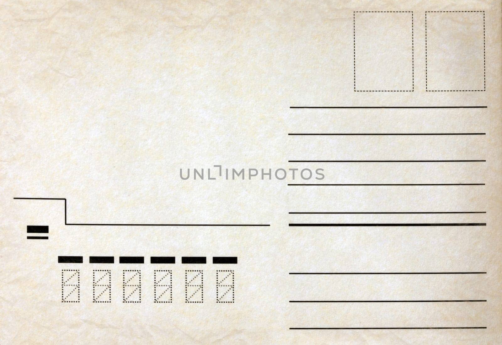 Back of an old postcard