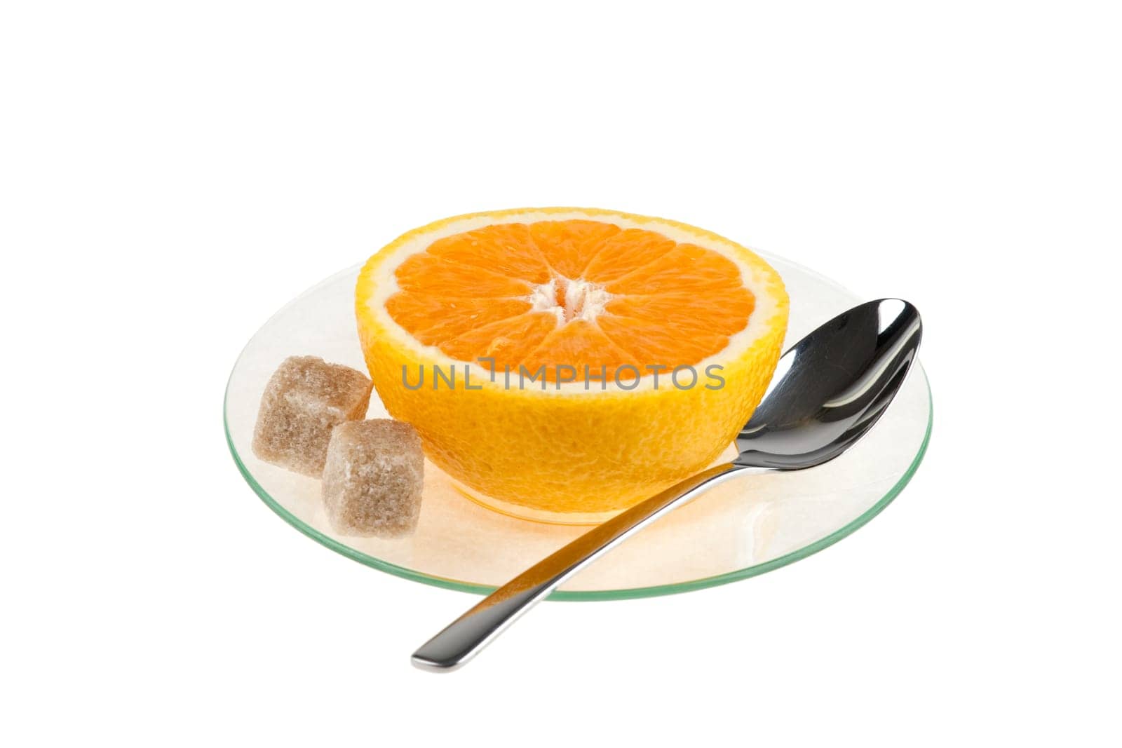 cup of orange, isolated on white background