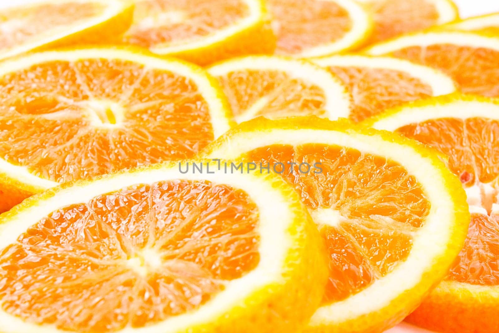 Many sliced oranges