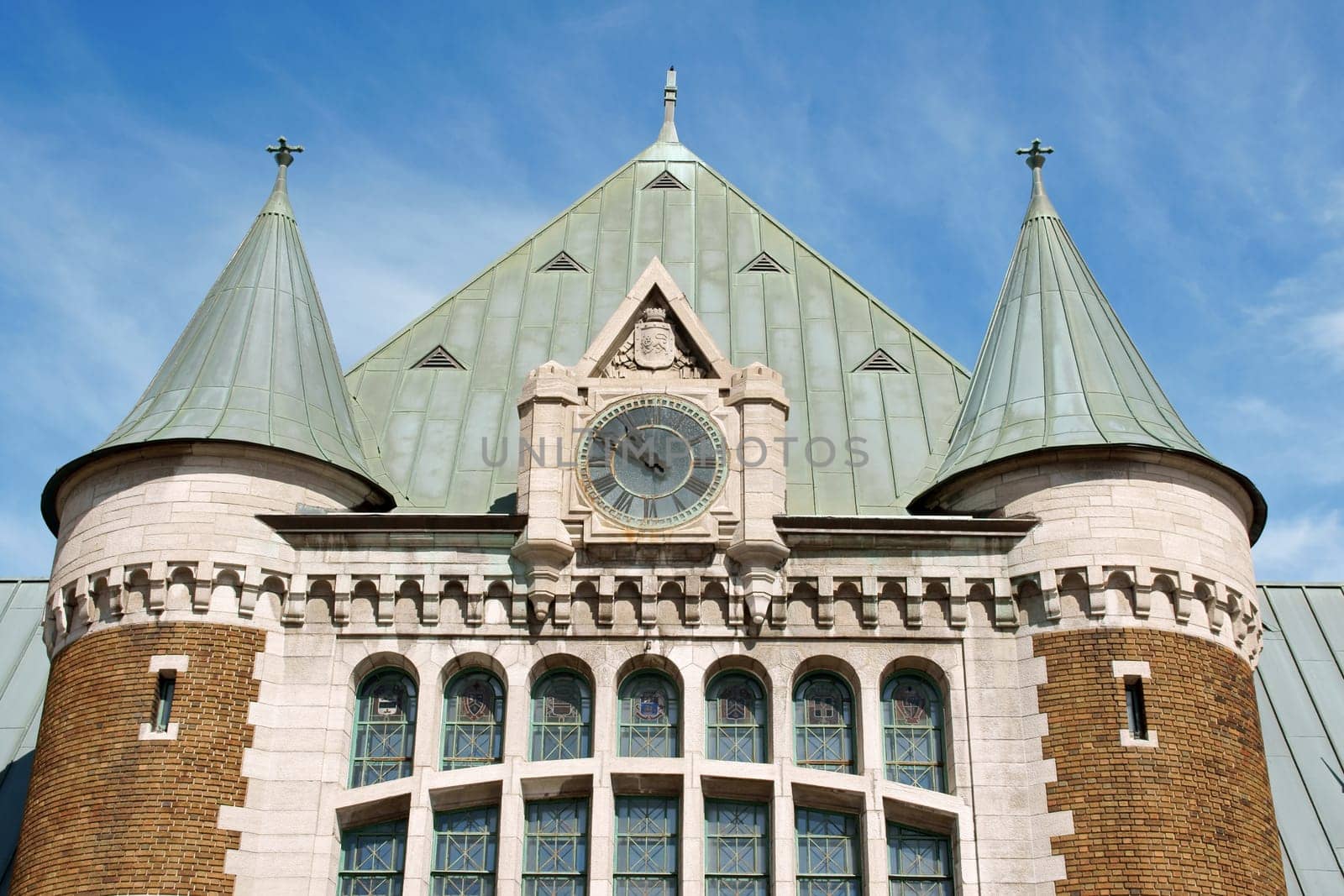 Detail of Gare du Palais the railway and bus station of Quebec City