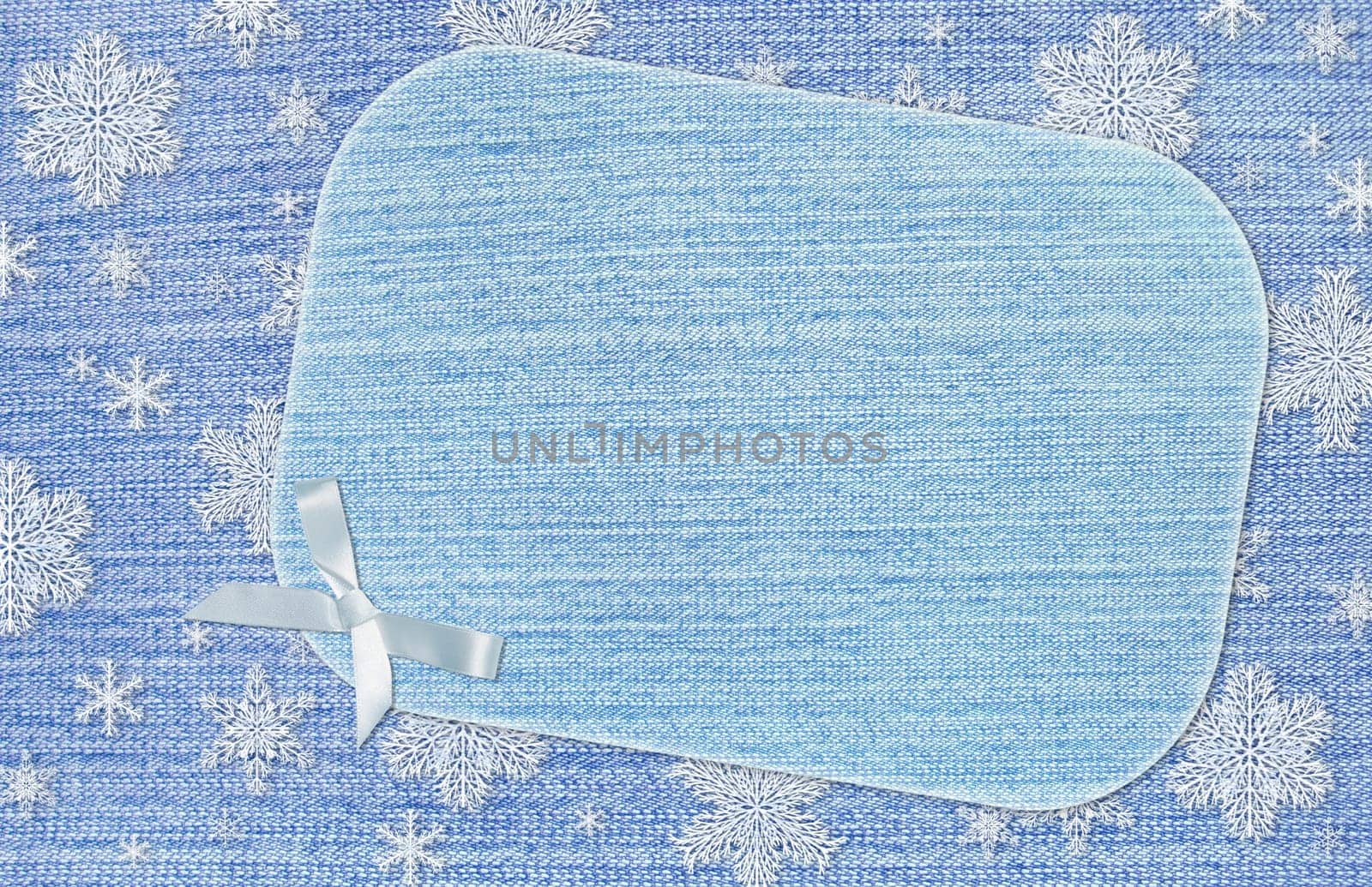 Christmas grunge background with jeans texture