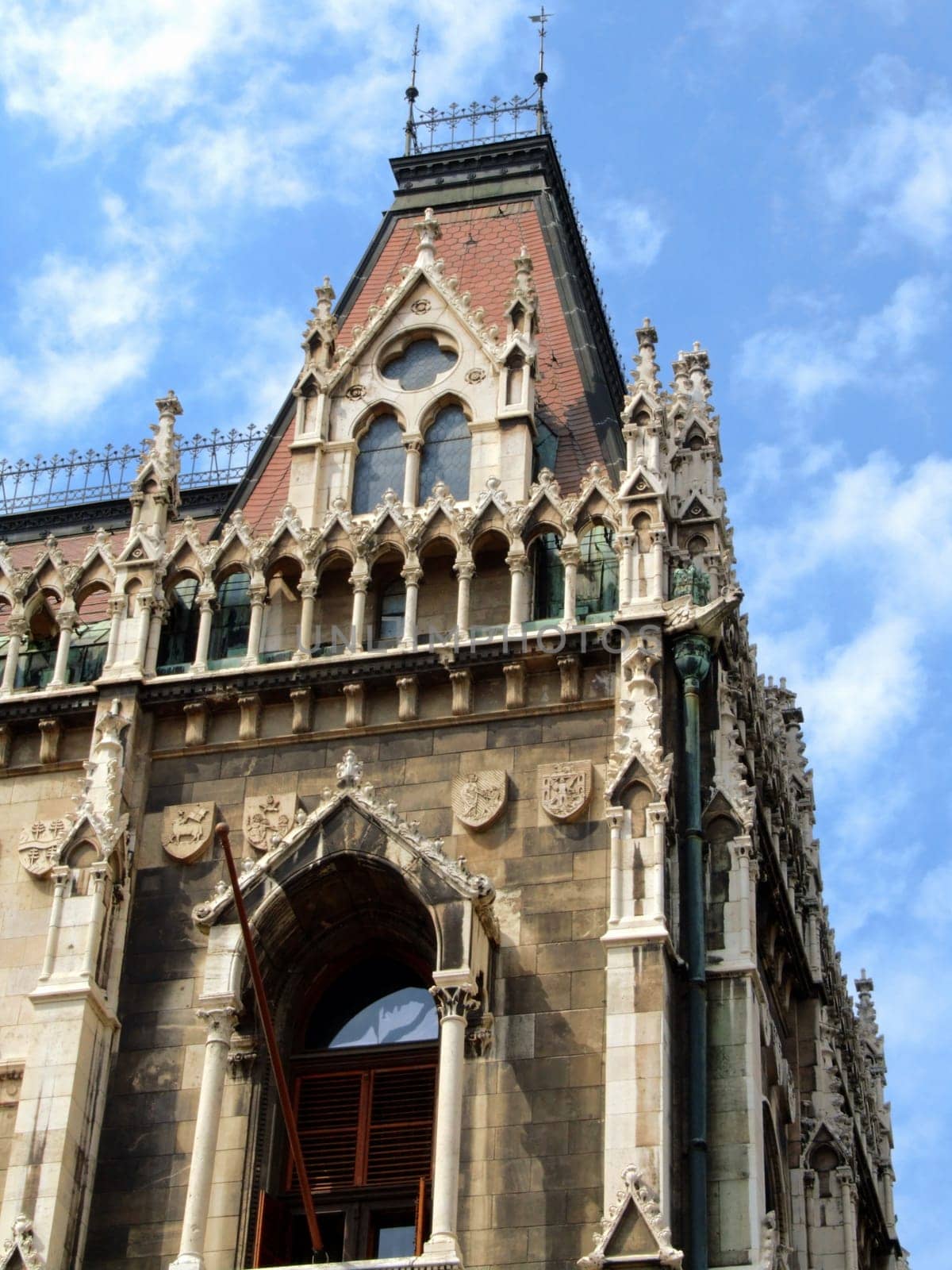 Detail of the House of the Nation in Budapest