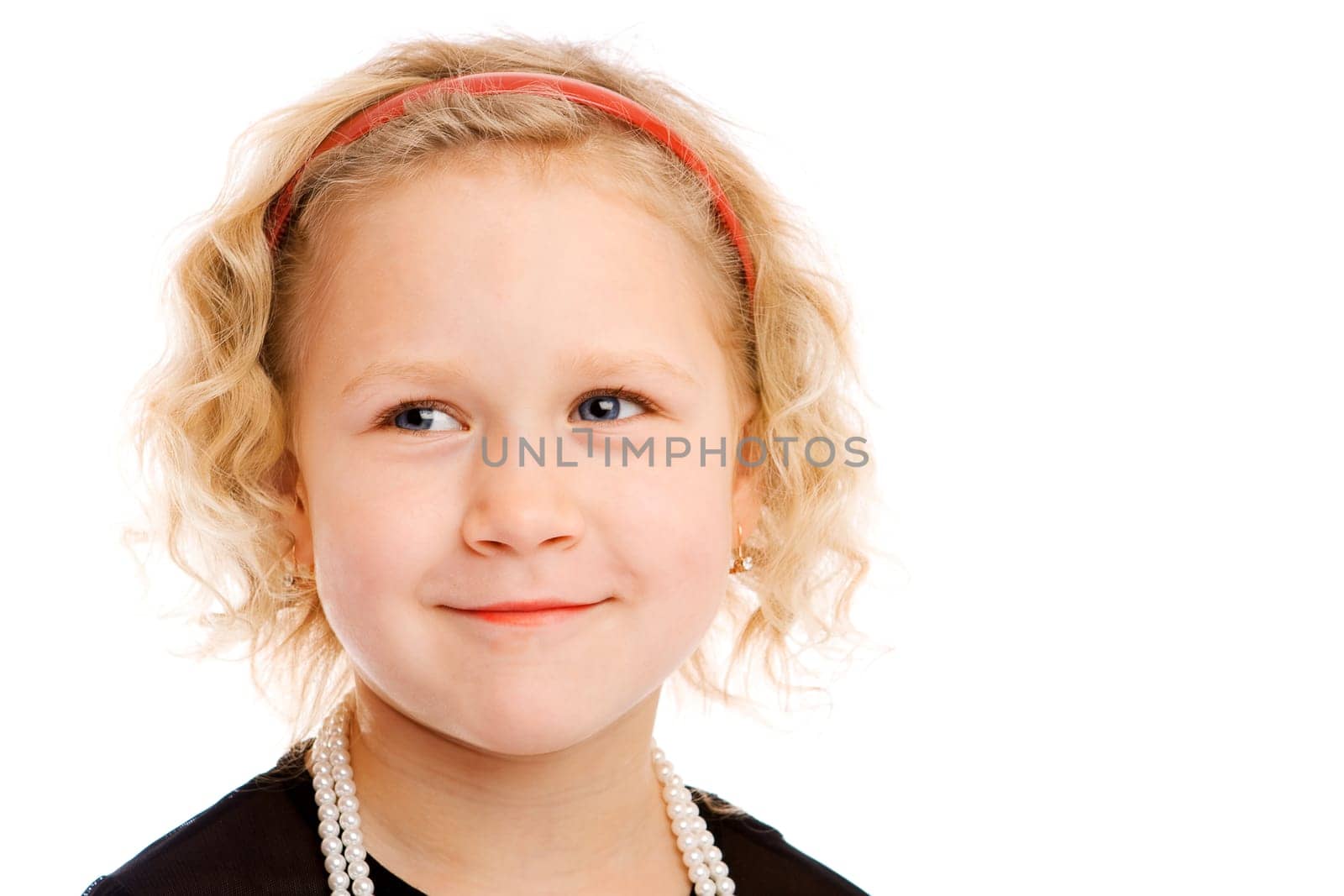 Portrait of a lovely blond preschool girl