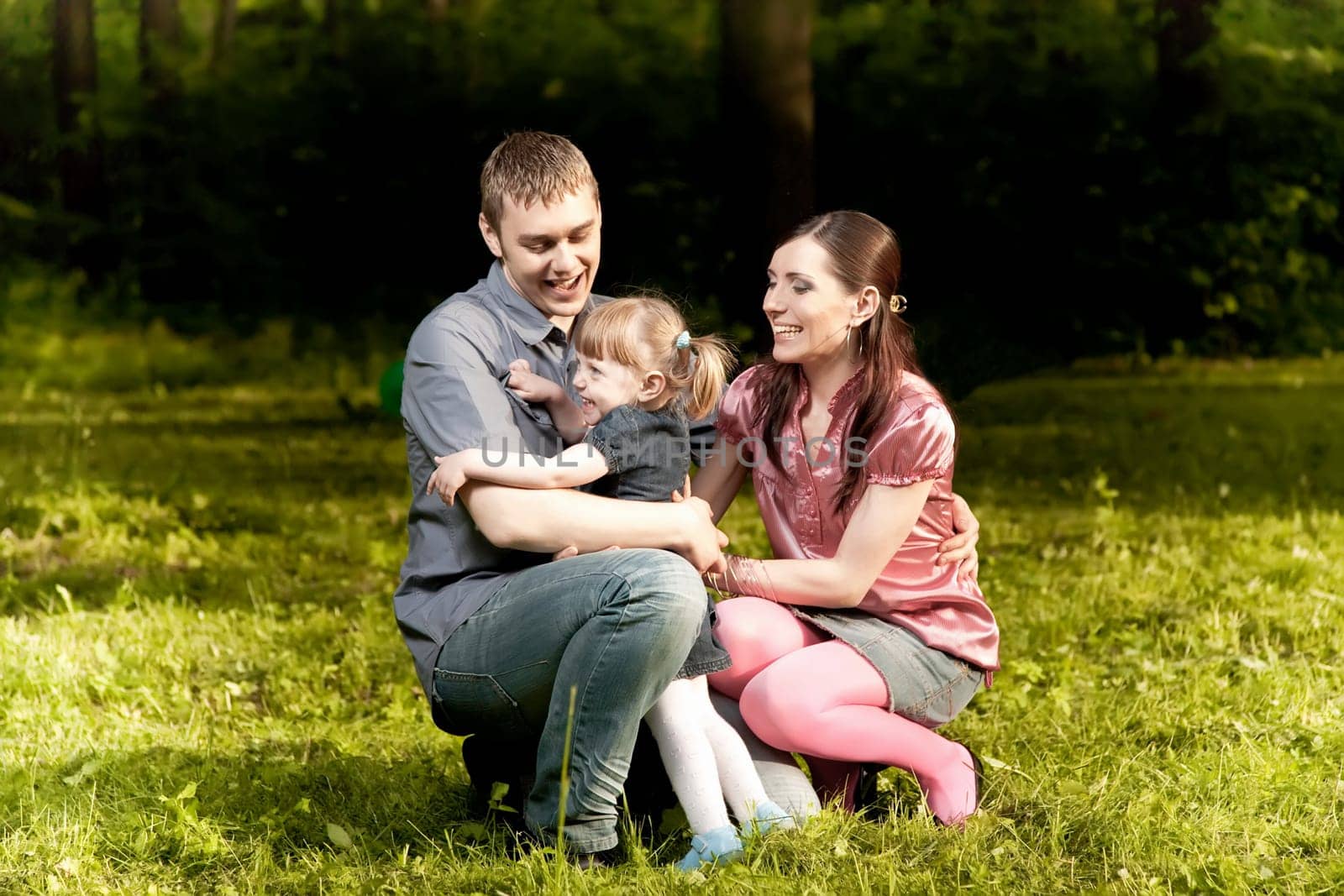 Happy Family in The Park