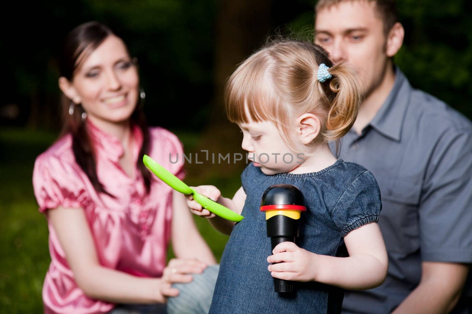 Girl And Mobile Phone. Close-Up Portrait