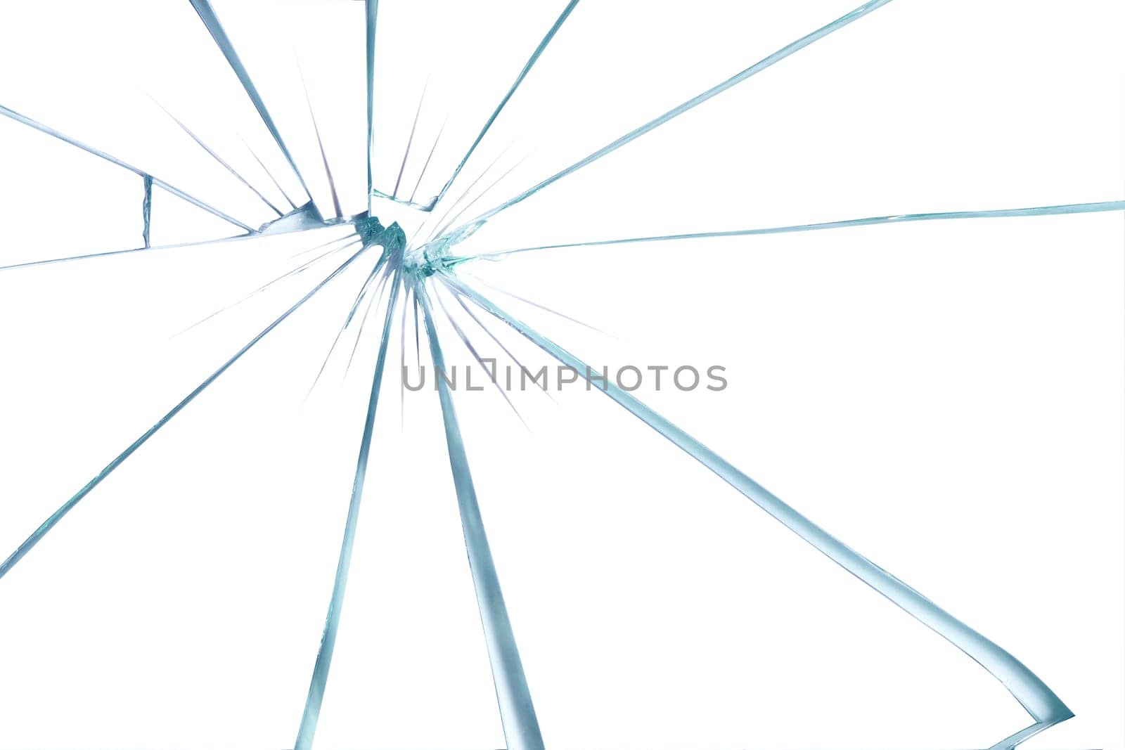 Broken glass background for your images isolated on white with clipping path