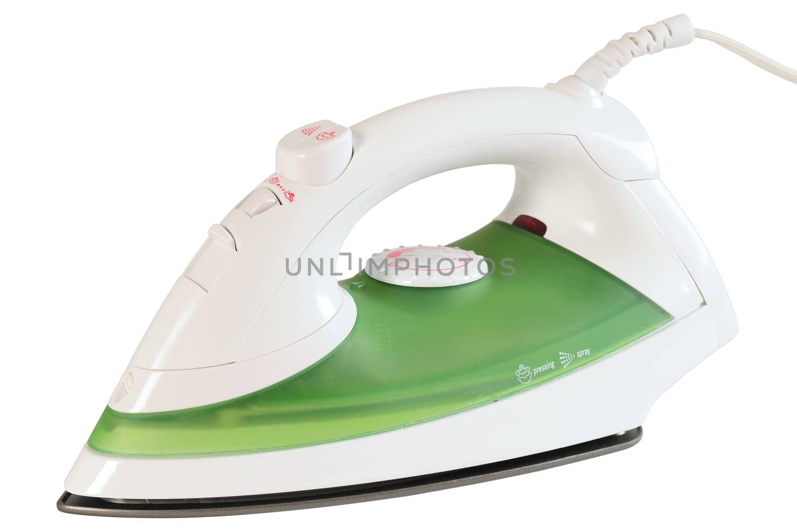 Modern iron on white background