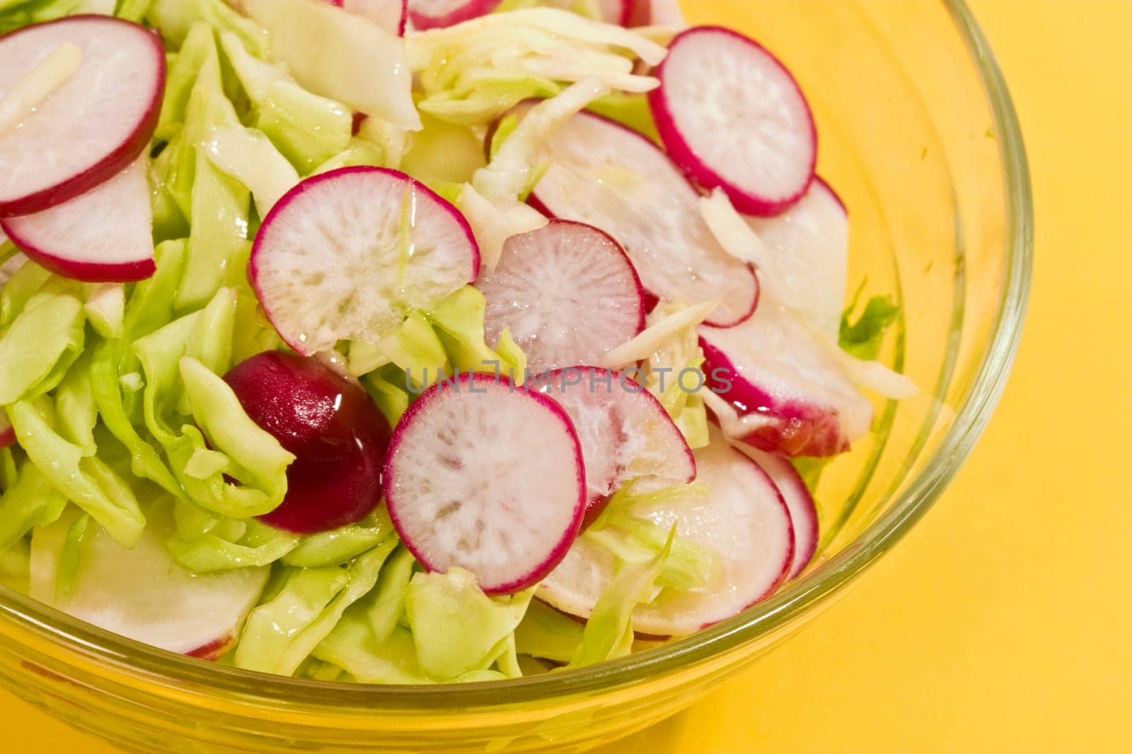 food series: healthy radish and cabbage salad