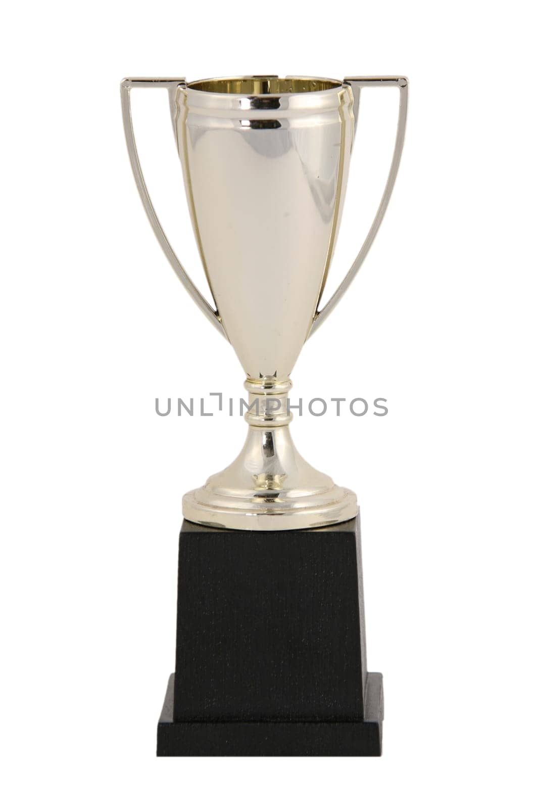 Blank Golden Trophy Isolated on White