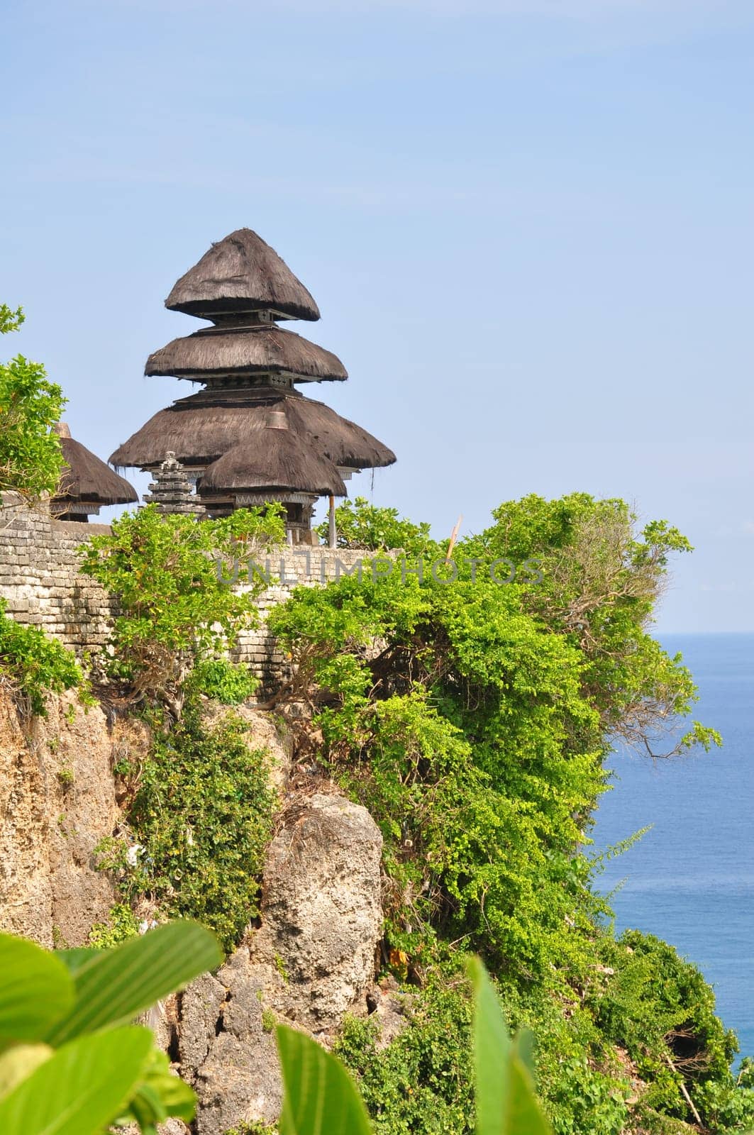 Bali's Uluwatu temple, situated on a cliff overlooking the Indian Ocean