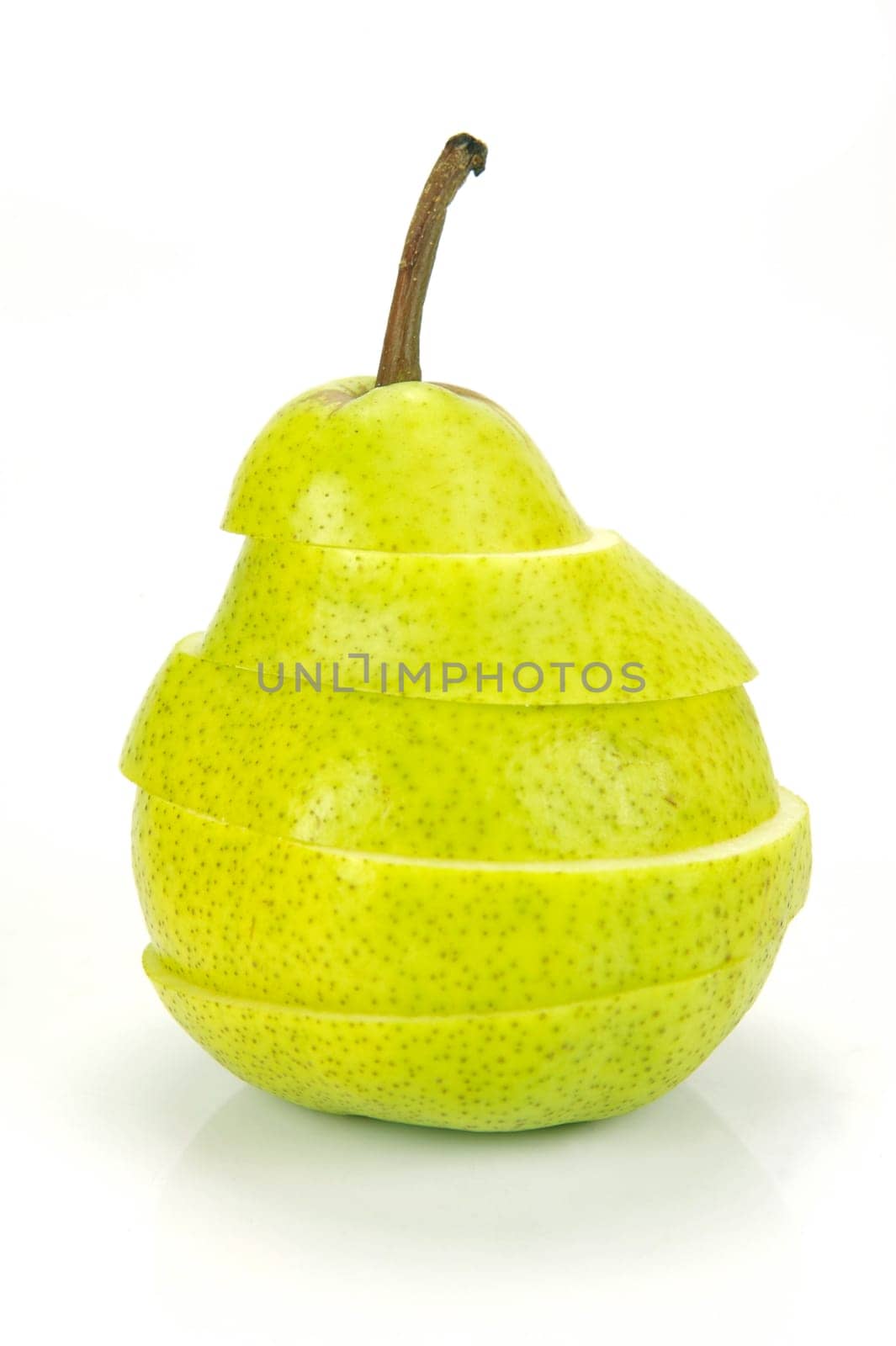 Pears isolated against a white backbround