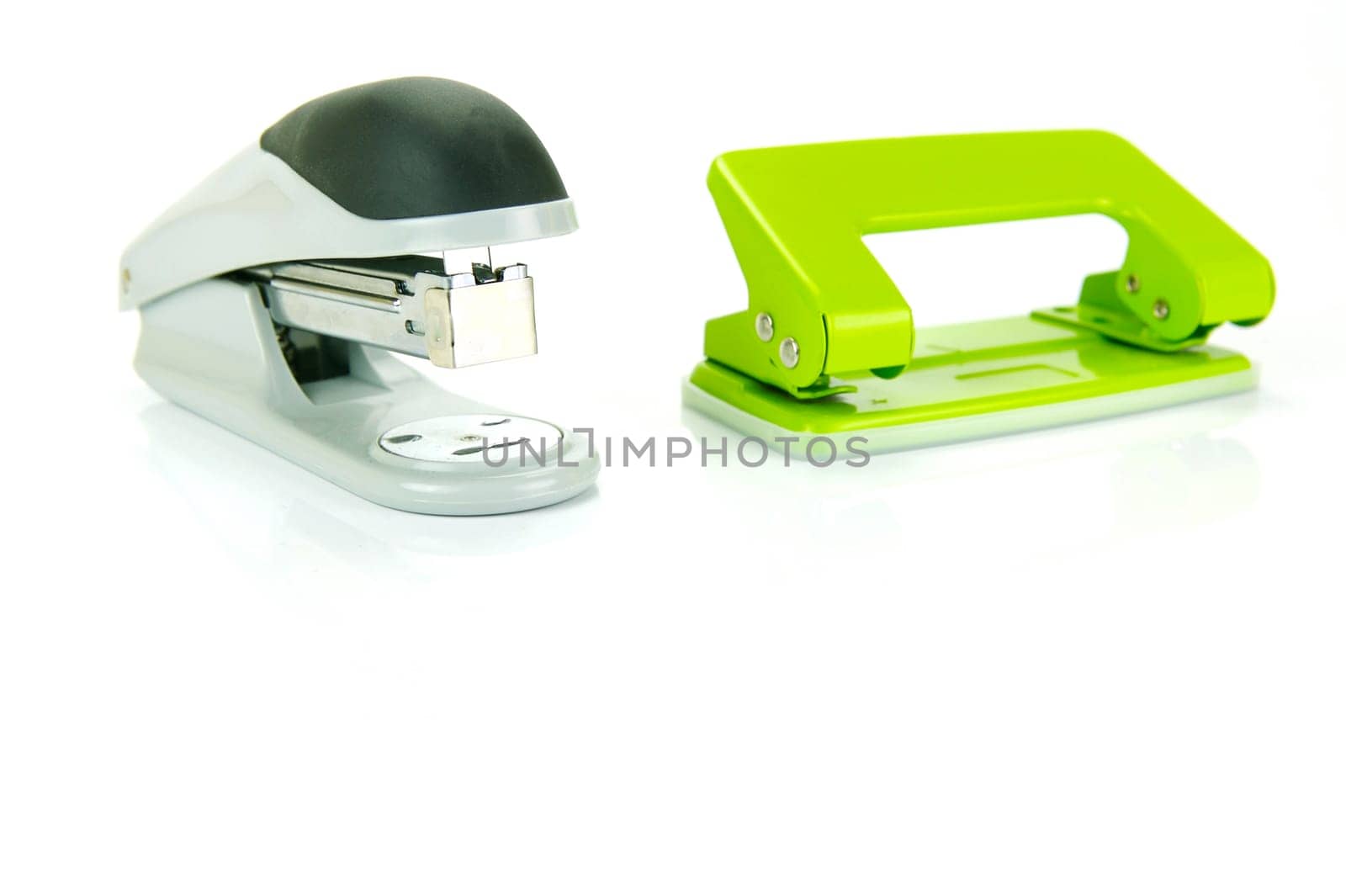Office stationery isolated against a white background