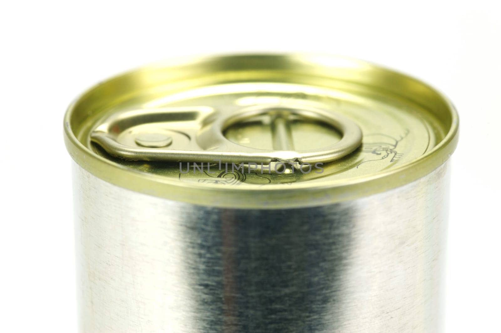 Canned food isolated against a white backgound