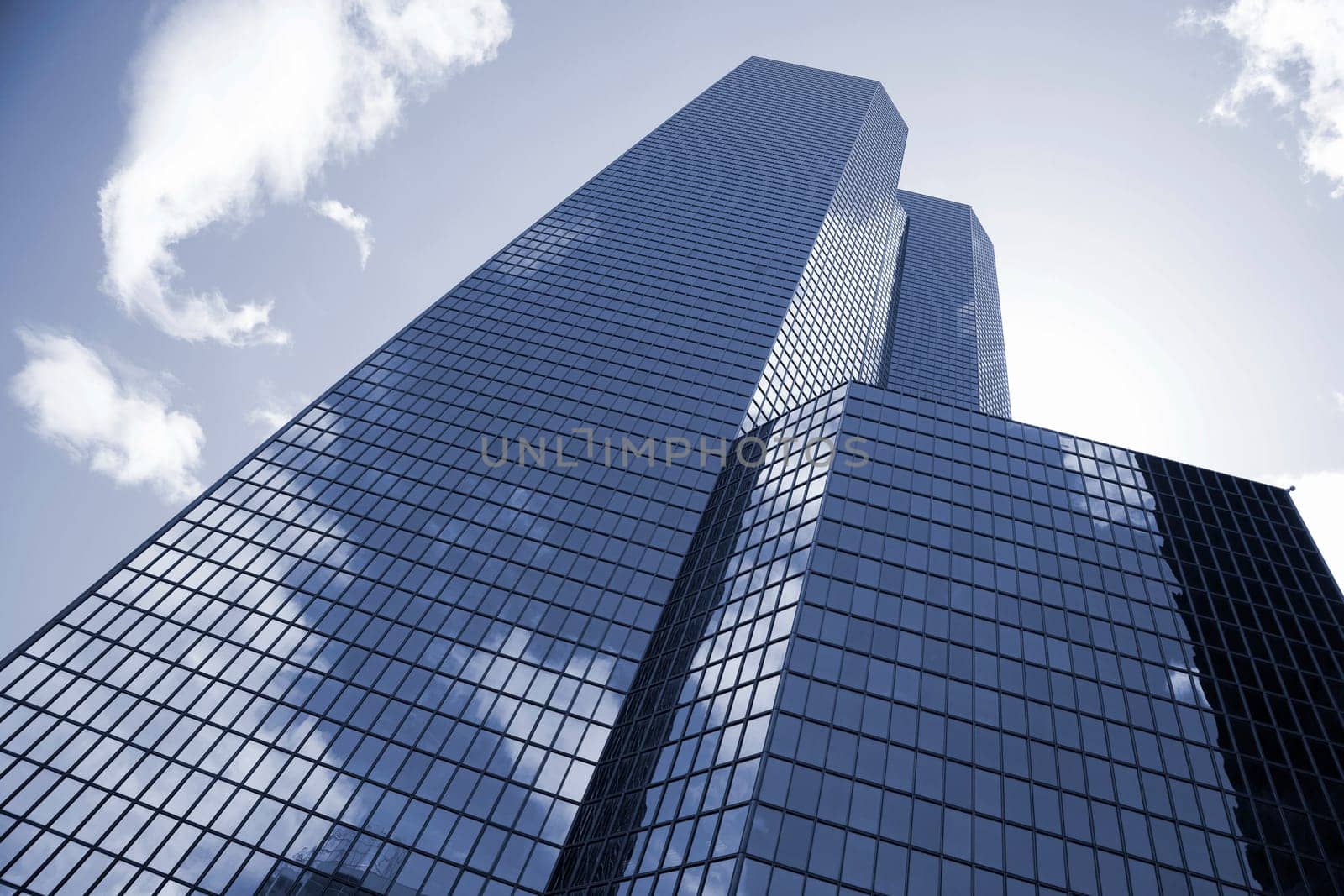 Futuristic corporate office buildings - La Defense, Paris.