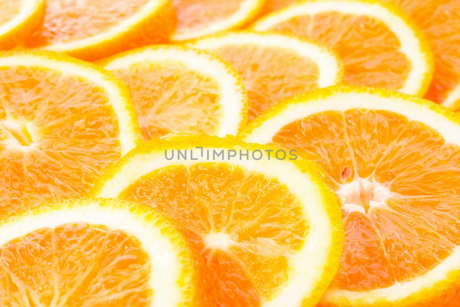 Many sliced oranges