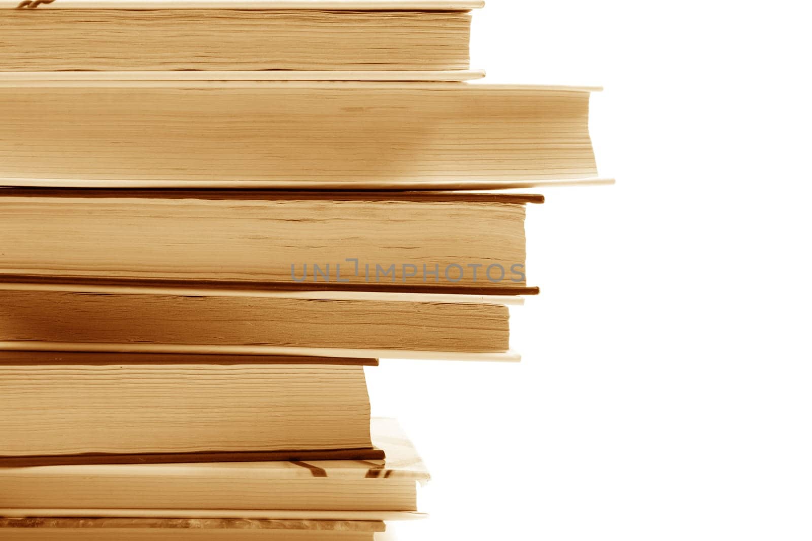 stack of books closeup. monochrome image