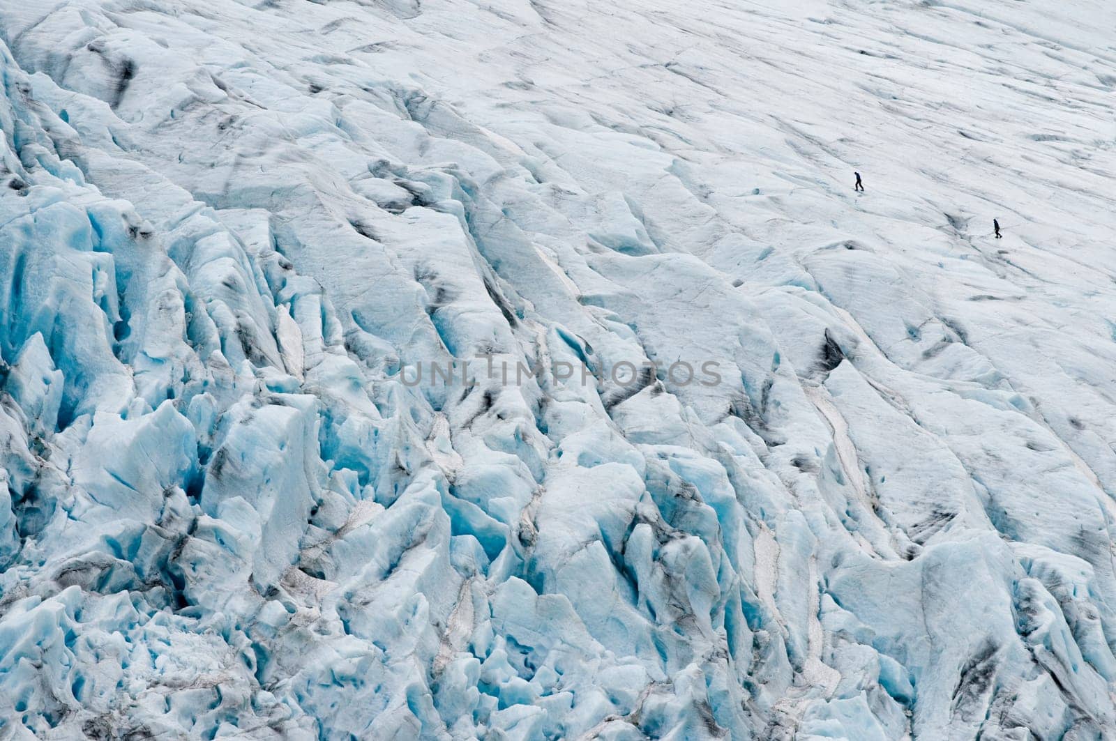 Climbers crossing the Engabreen glacier in Norway