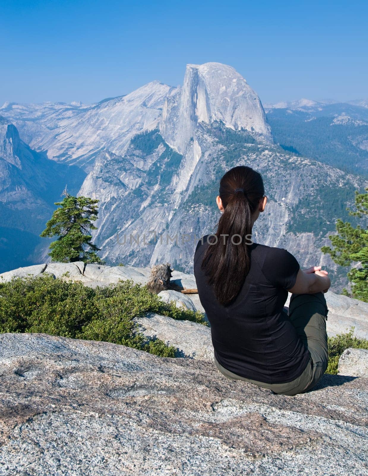 Viewing Half Dome from Glacier Point in Yosemite National Park, California