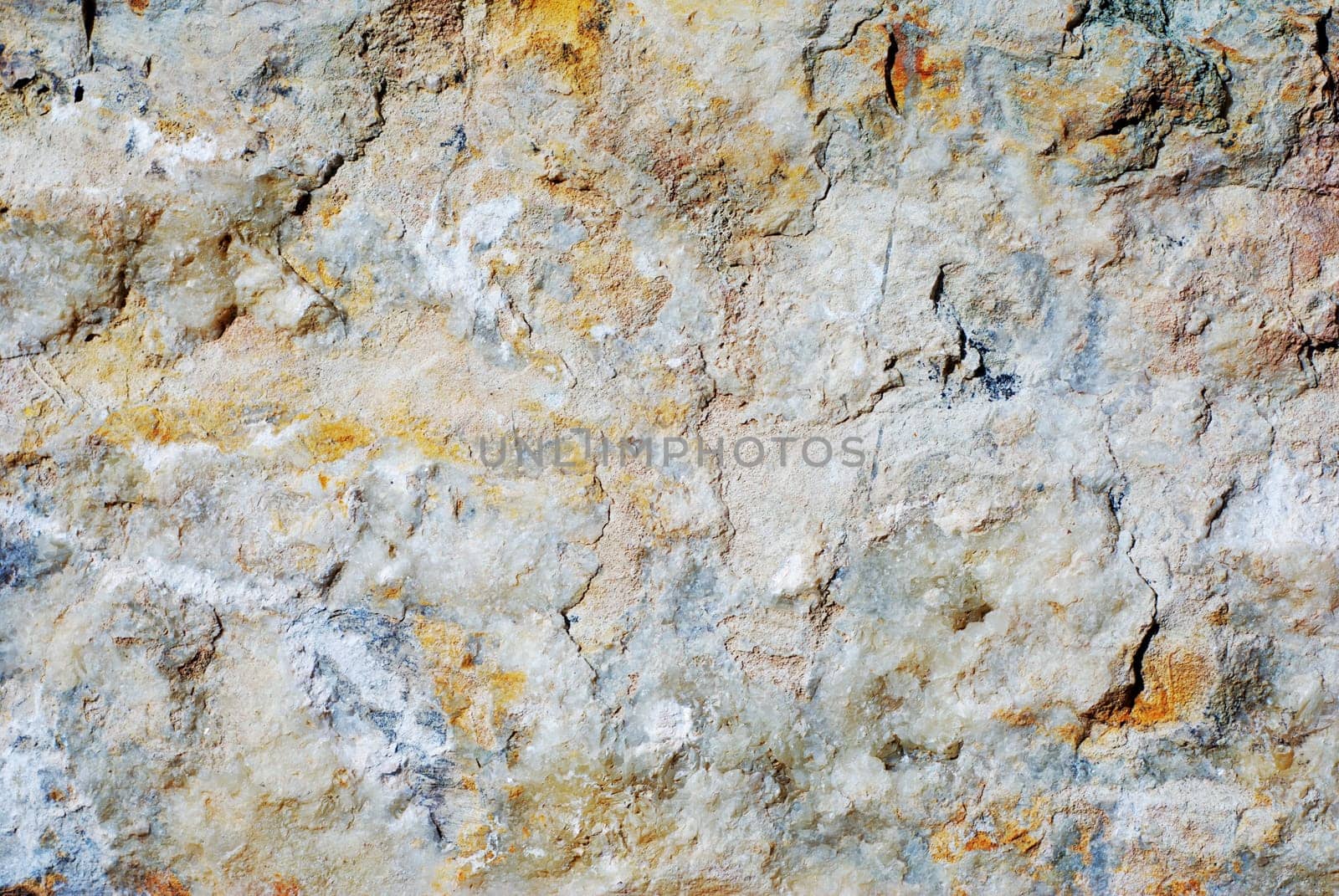 Natural yellow and blue colors of a stone