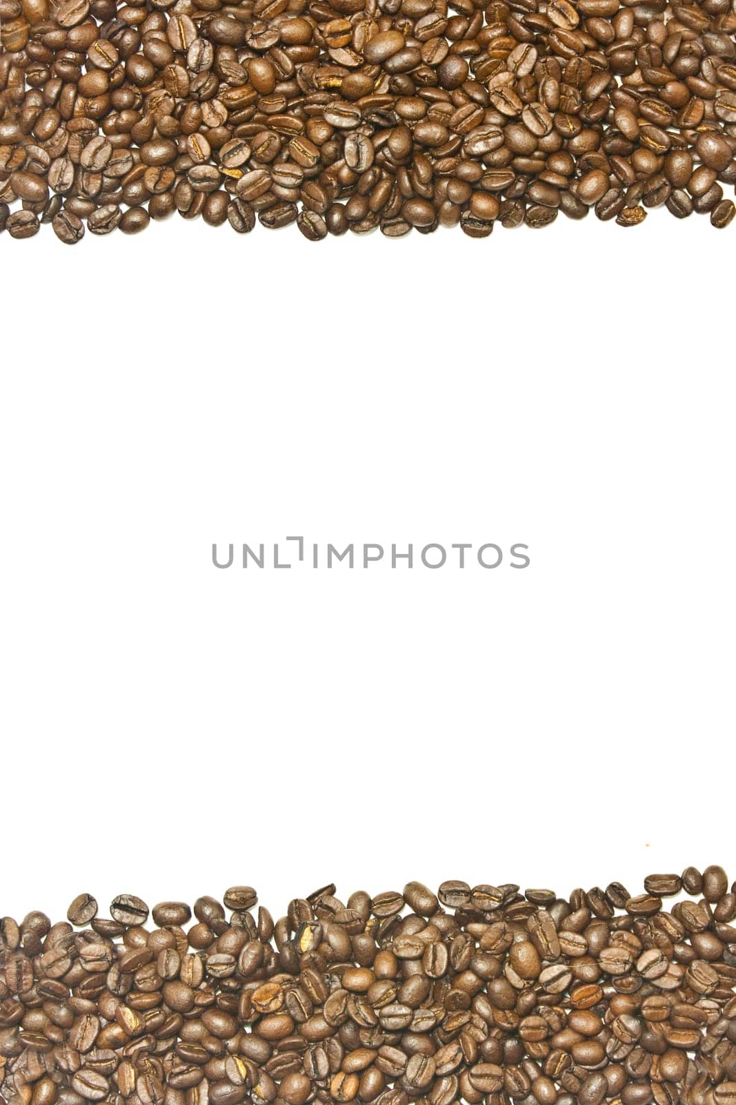 photo of coffee beans background top and bottom